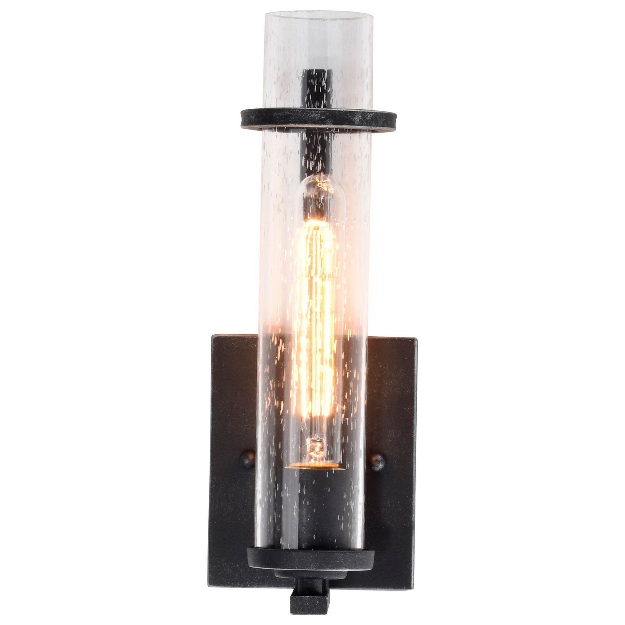 Donzi 13" Armed Sconce, Black Finish - Bees Lighting