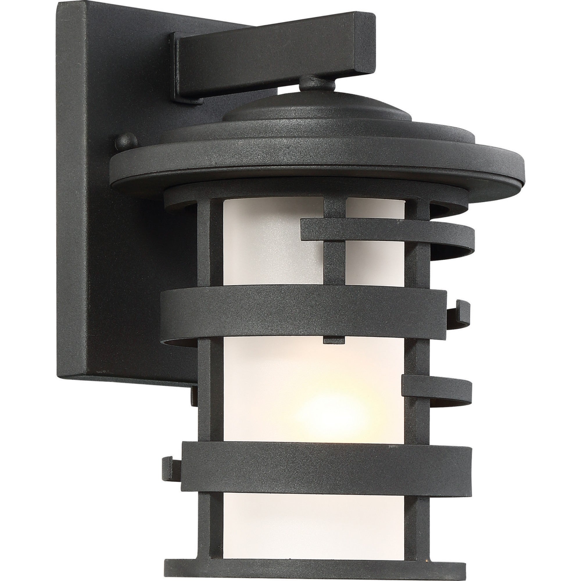 Lansing 10" Outdoor Wall Lantern, Textured Black Finish - Bees Lighting