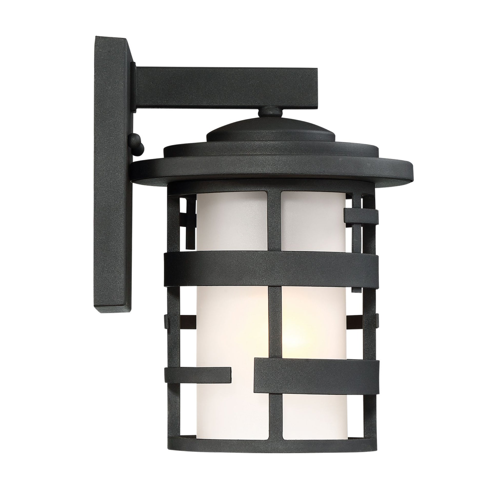 Lansing 10" Outdoor Wall Lantern, Textured Black Finish - Bees Lighting