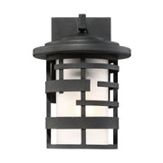 Lansing 10" Outdoor Wall Lantern, Textured Black Finish - Bees Lighting