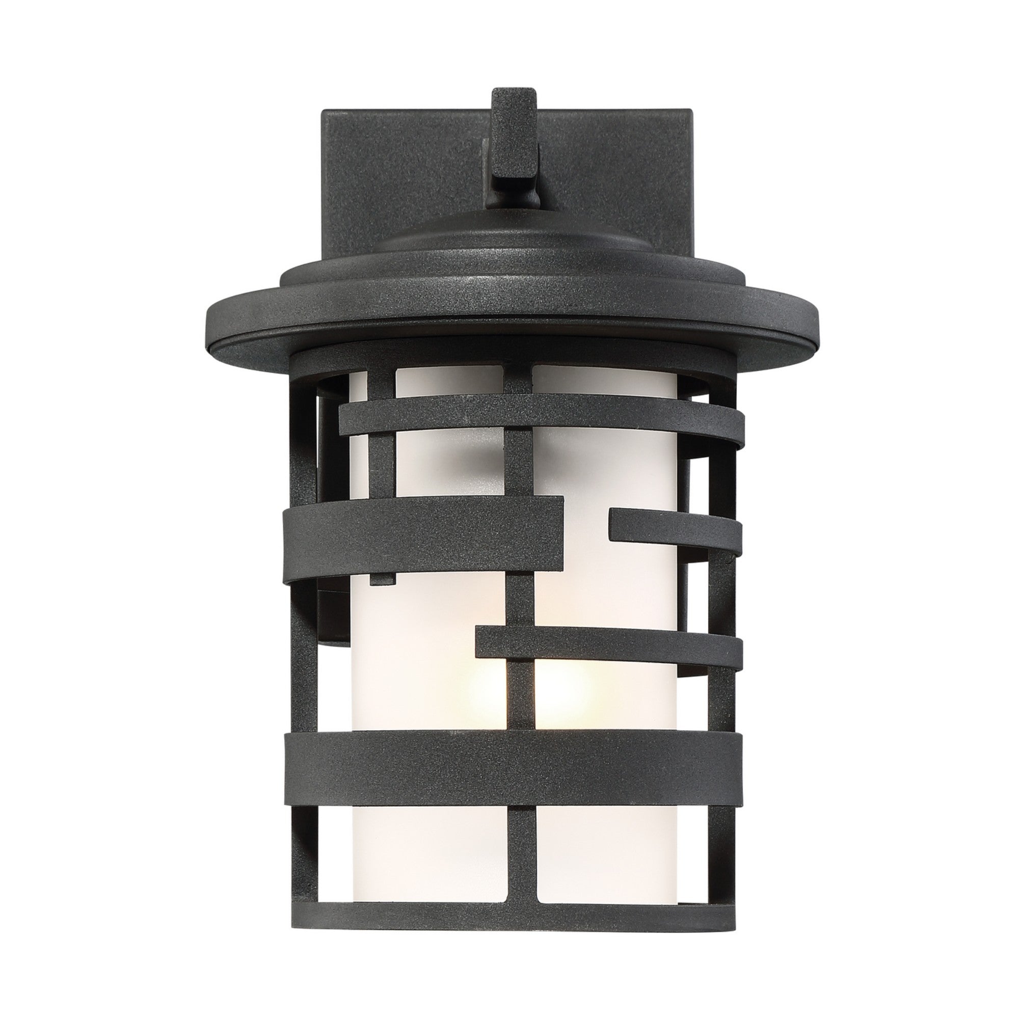 Lansing 10" Outdoor Wall Lantern, Textured Black Finish - Bees Lighting