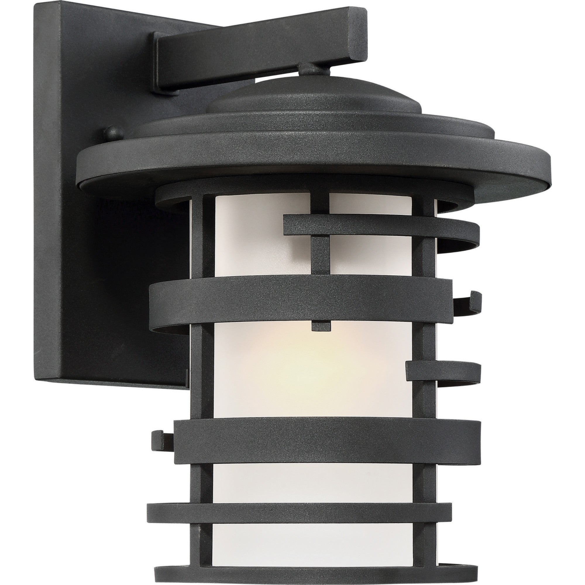 Lansing 11" Outdoor Wall Lantern, Textured Black Finish - Bees Lighting
