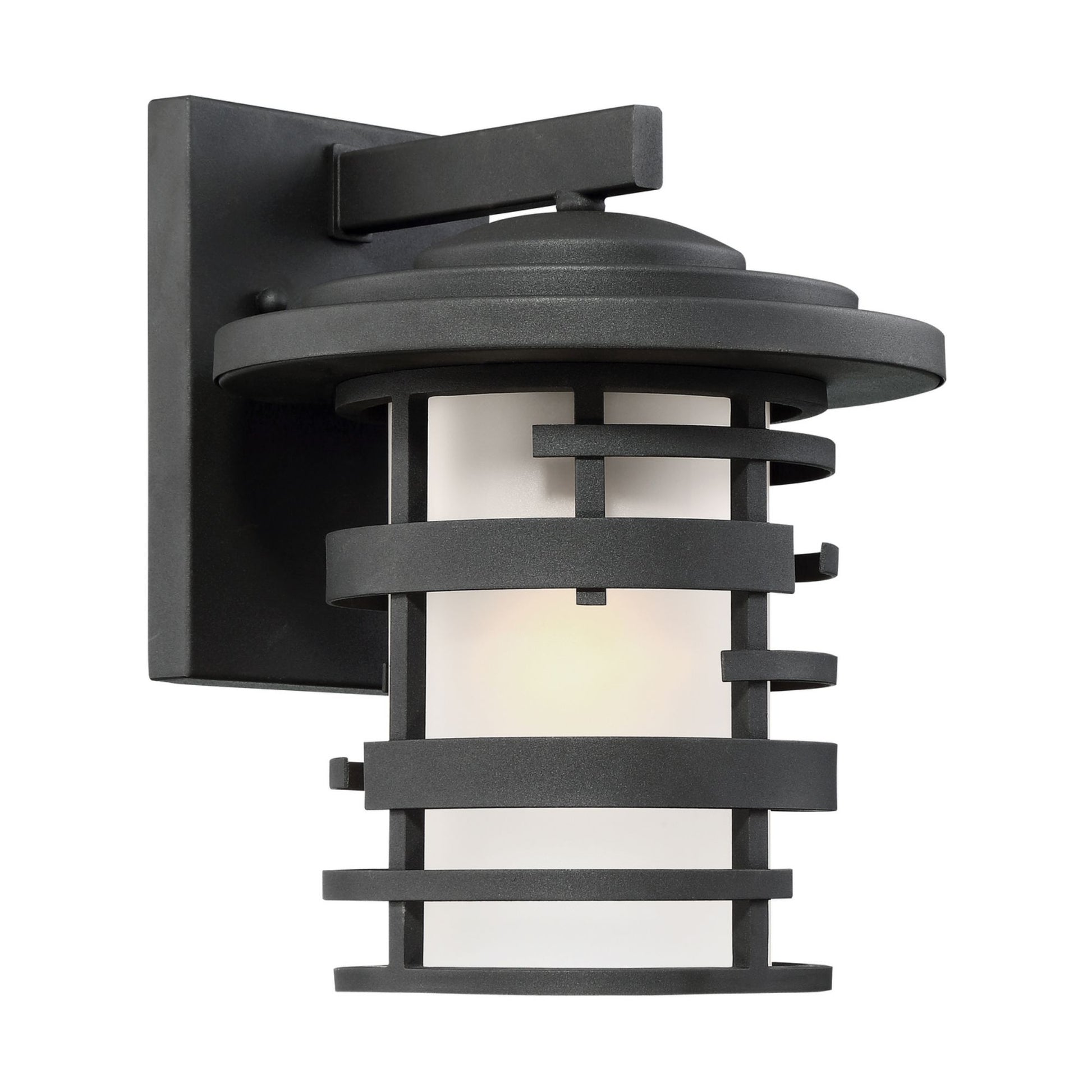 Lansing 11" Outdoor Wall Lantern, Textured Black Finish - Bees Lighting