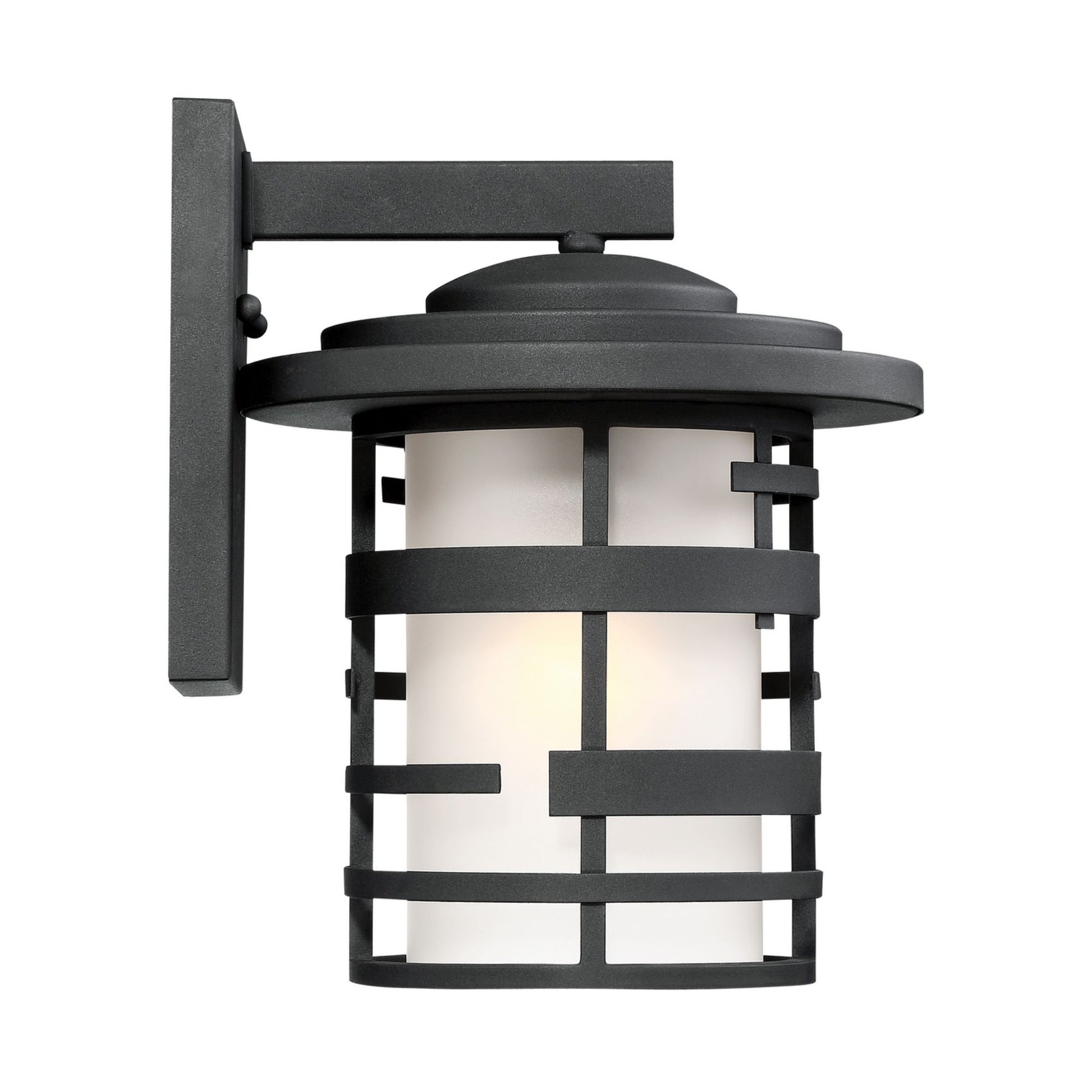 Lansing 11" Outdoor Wall Lantern, Textured Black Finish - Bees Lighting