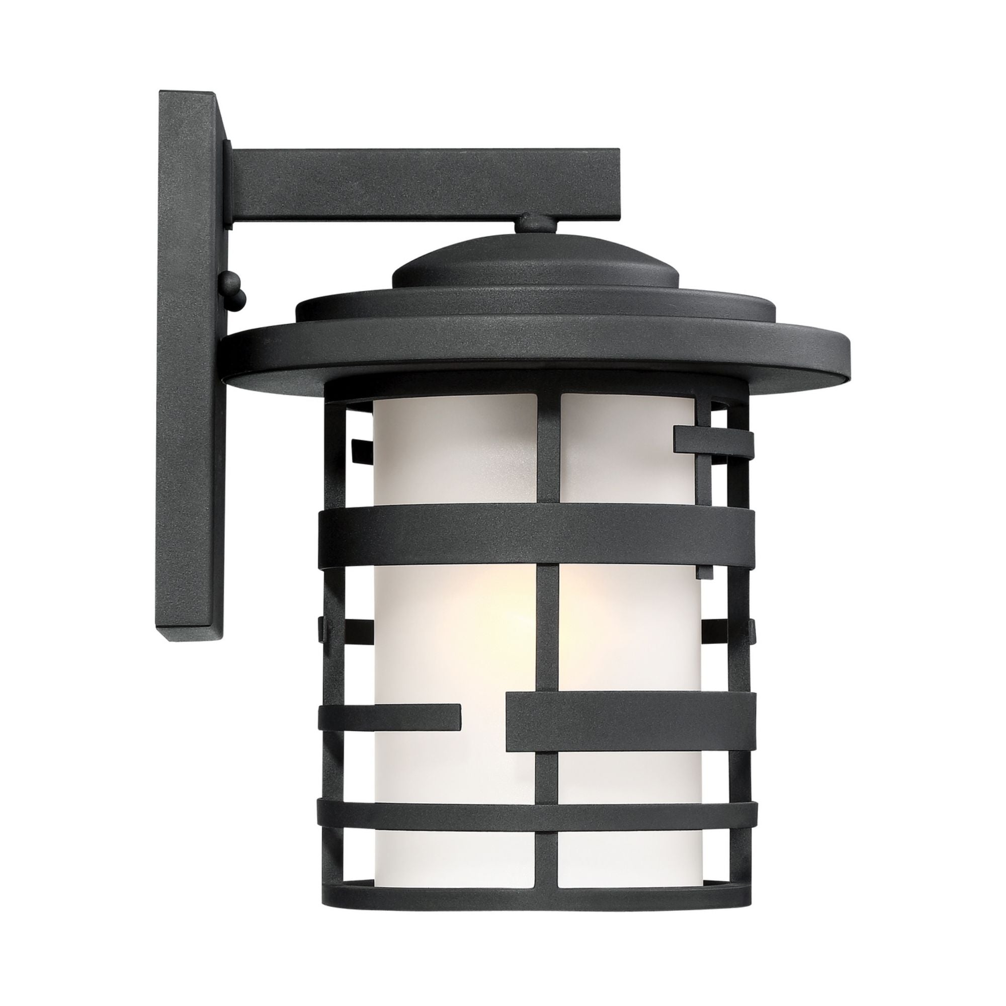 Lansing 11" Outdoor Wall Lantern, Textured Black Finish - Bees Lighting