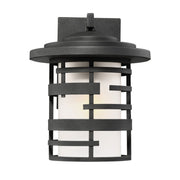 Lansing 11" Outdoor Wall Lantern, Textured Black Finish - Bees Lighting