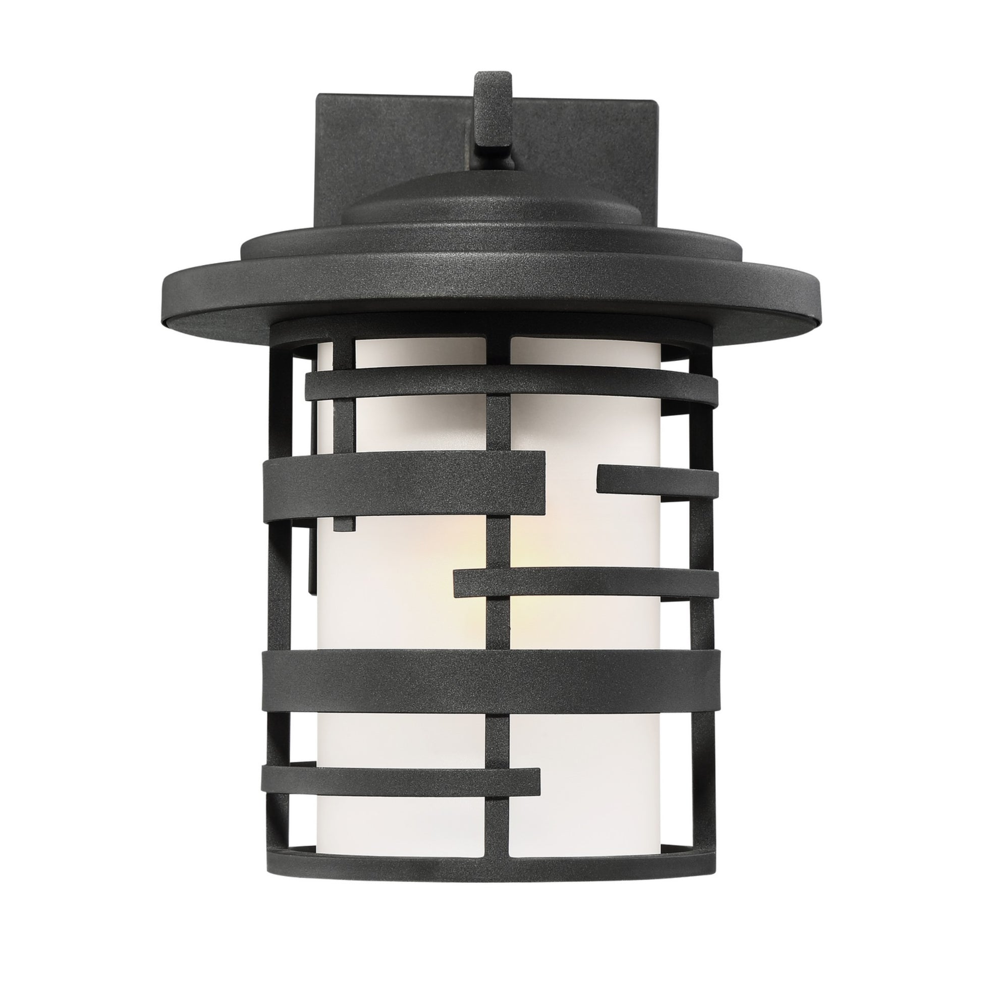 Lansing 11" Outdoor Wall Lantern, Textured Black Finish - Bees Lighting