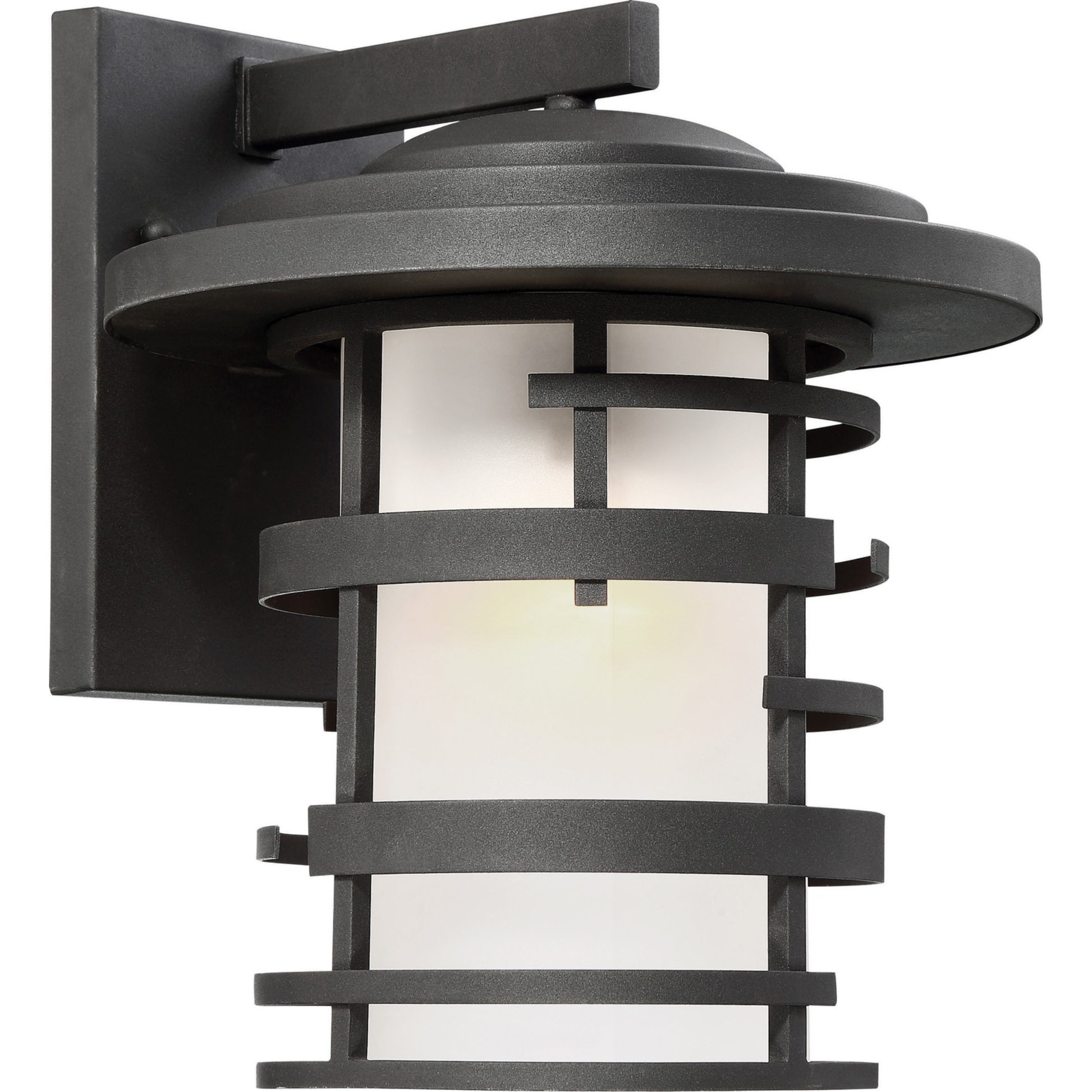 Lansing 13" Outdoor Wall Lantern, Textured Black Finish - Bees Lighting