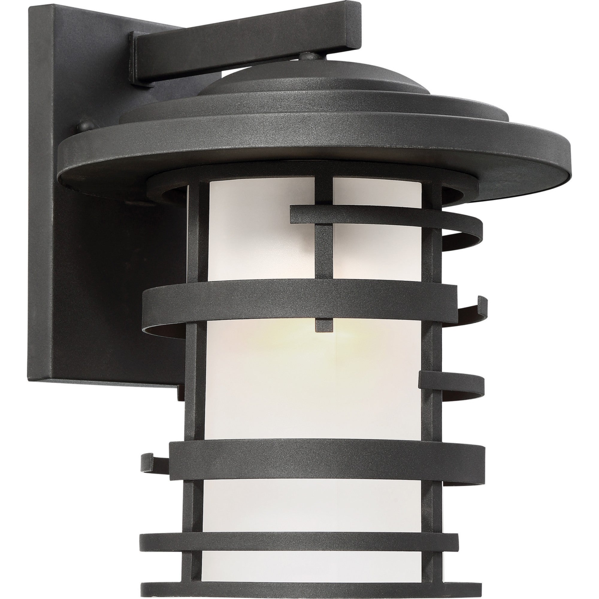 Lansing 13" Outdoor Wall Lantern, Textured Black Finish - Bees Lighting
