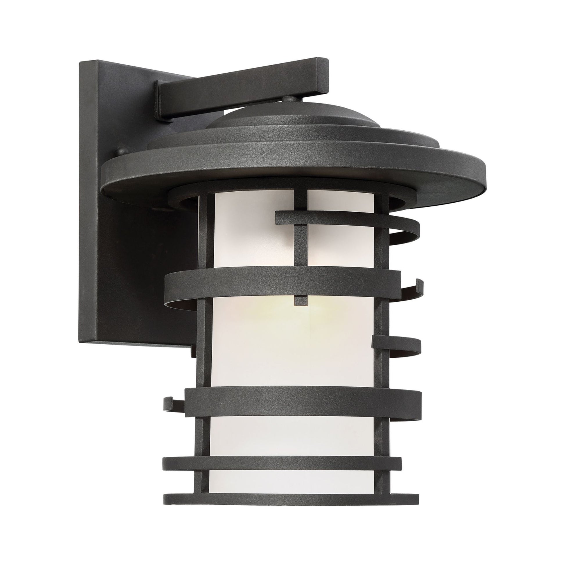 Lansing 13" Outdoor Wall Lantern, Textured Black Finish - Bees Lighting