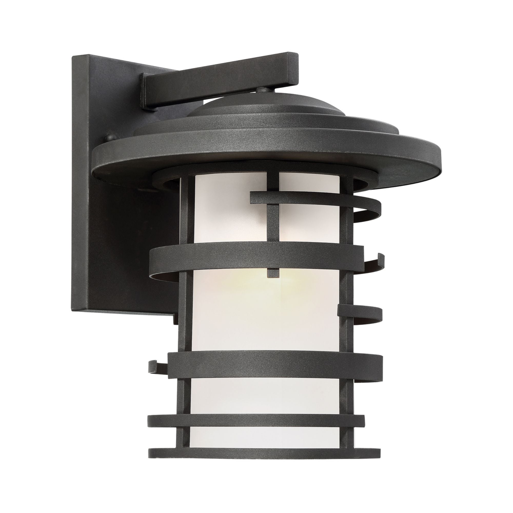 Lansing 13" Outdoor Wall Lantern, Textured Black Finish - Bees Lighting