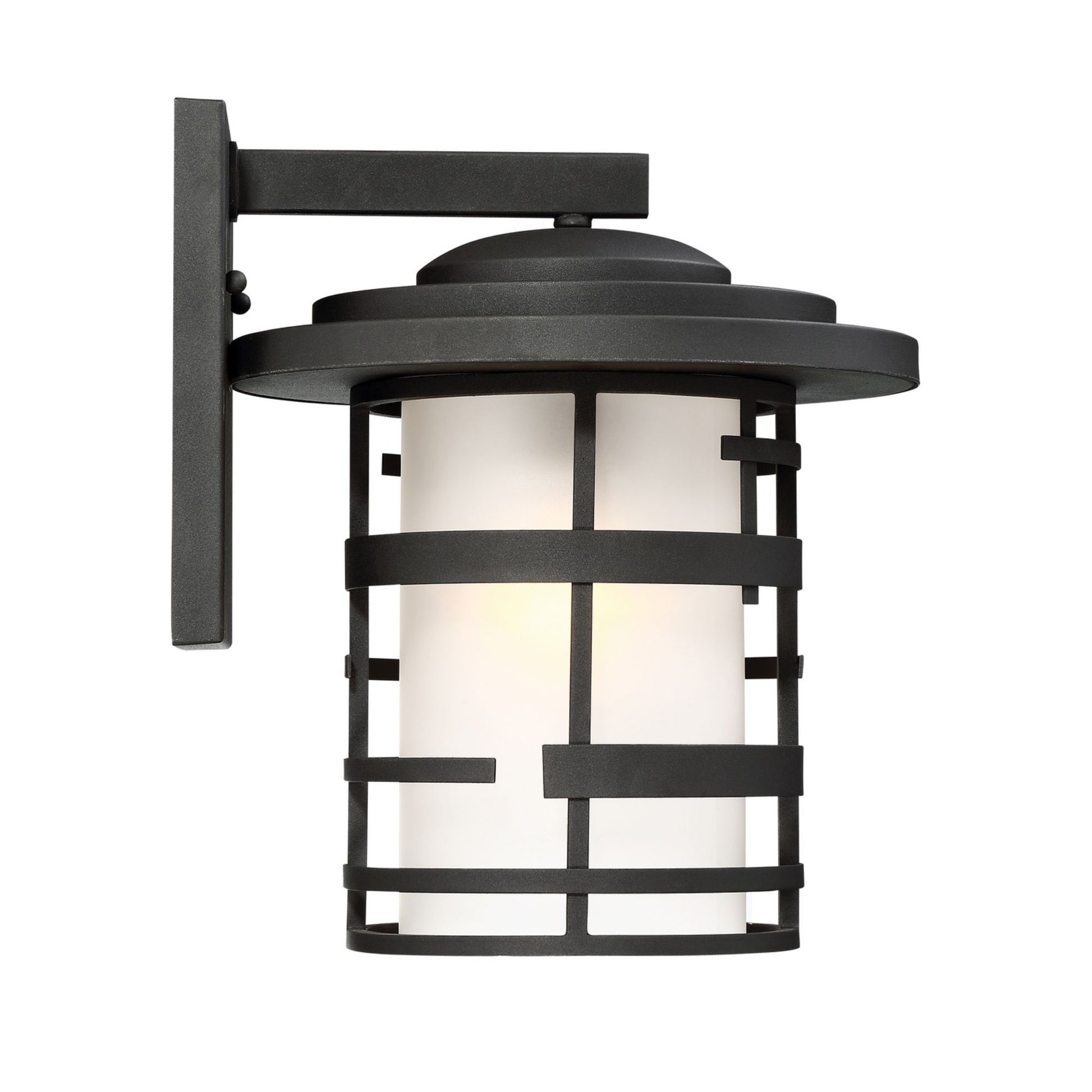 Lansing 13" Outdoor Wall Lantern, Textured Black Finish - Bees Lighting