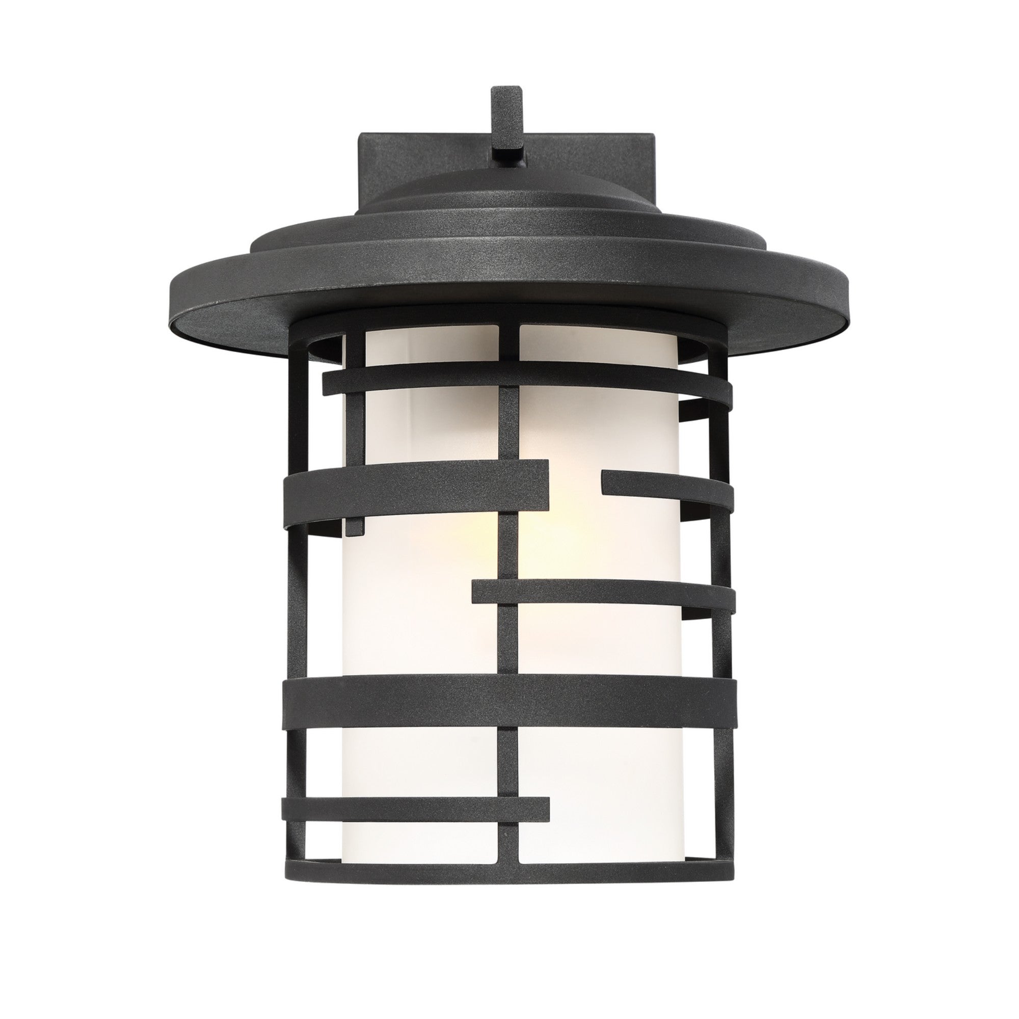Lansing 13" Outdoor Wall Lantern, Textured Black Finish - Bees Lighting