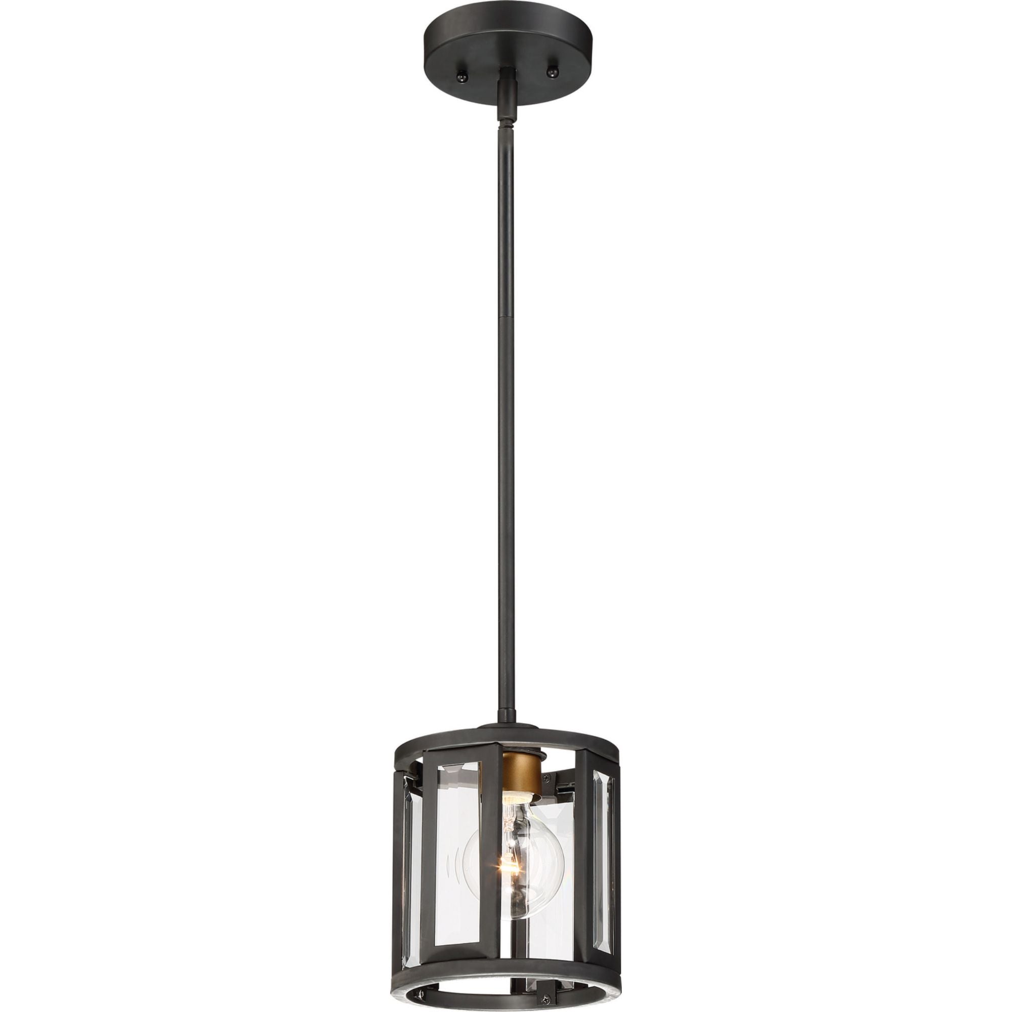 Payne 7" Mini Pendant, Black Finish - Bees Lighting