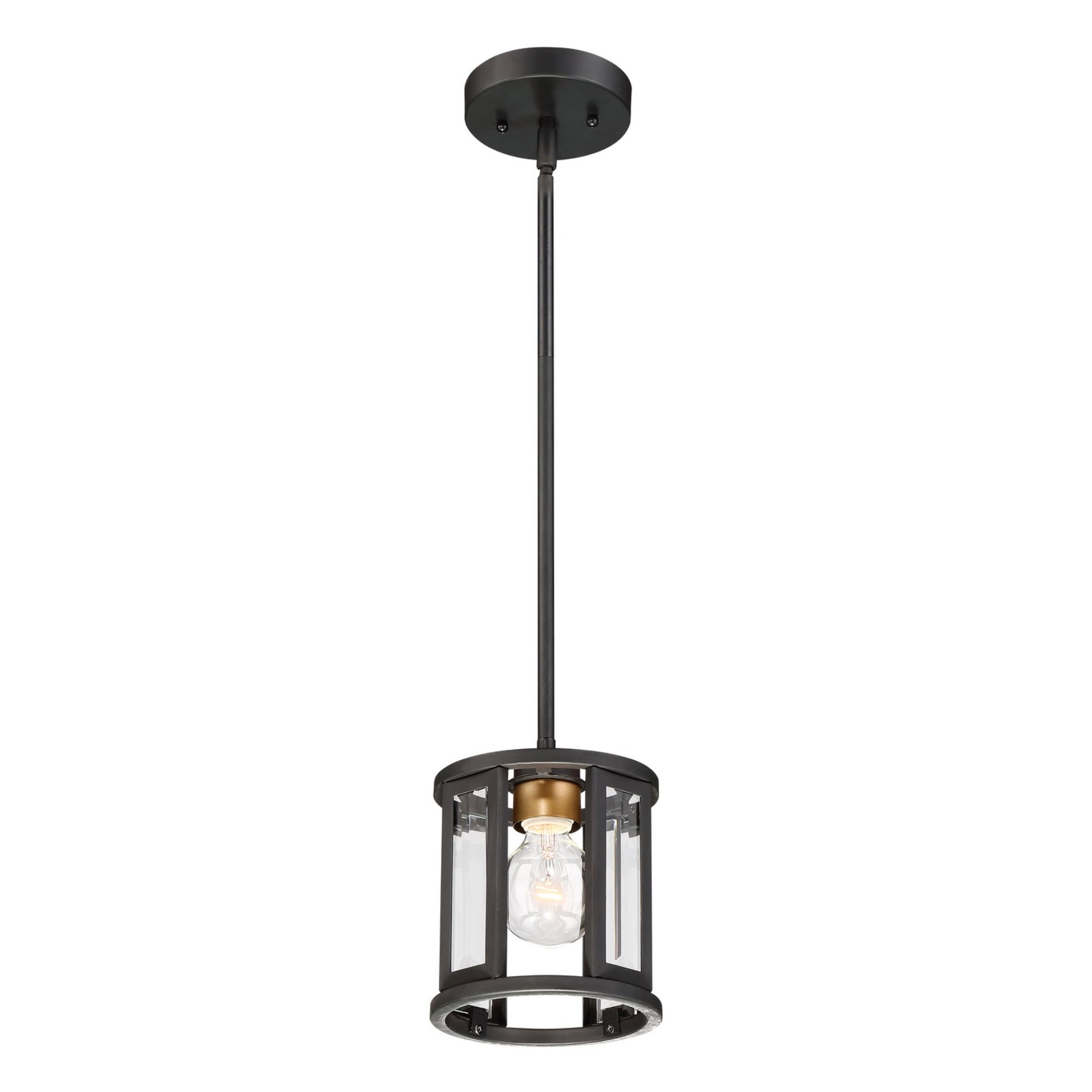 Payne 7" Mini Pendant, Black Finish - Bees Lighting