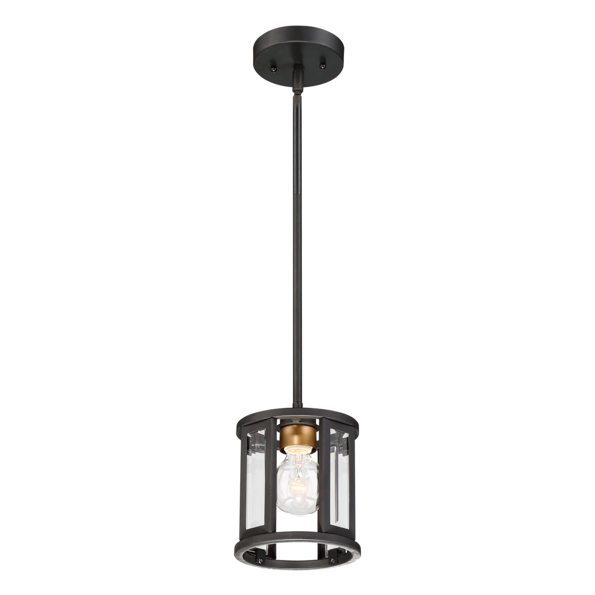 Payne 7" Mini Pendant, Black Finish - Bees Lighting