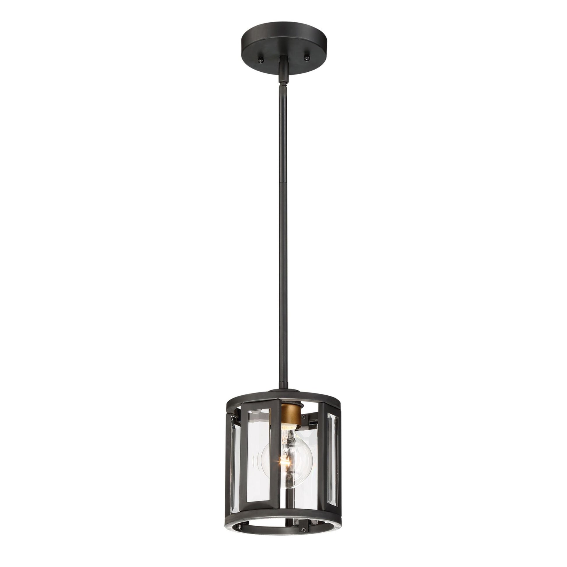 Payne 7" Mini Pendant, Black Finish - Bees Lighting