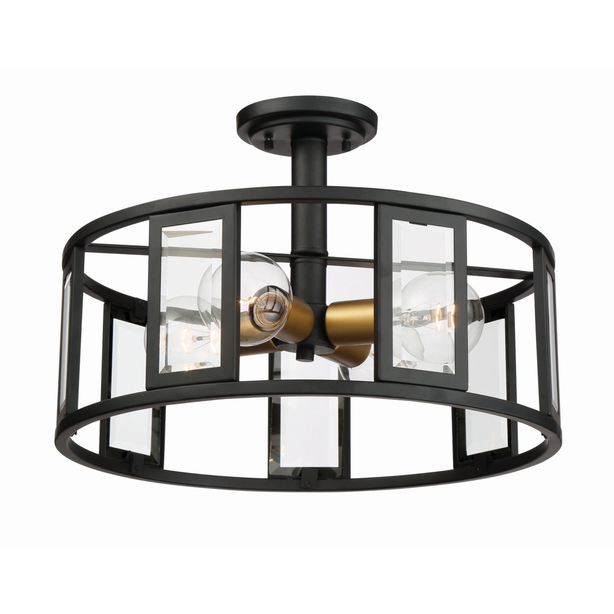 Payne 17" Semi Flush Mount, Bronze finish - Bees Lighting