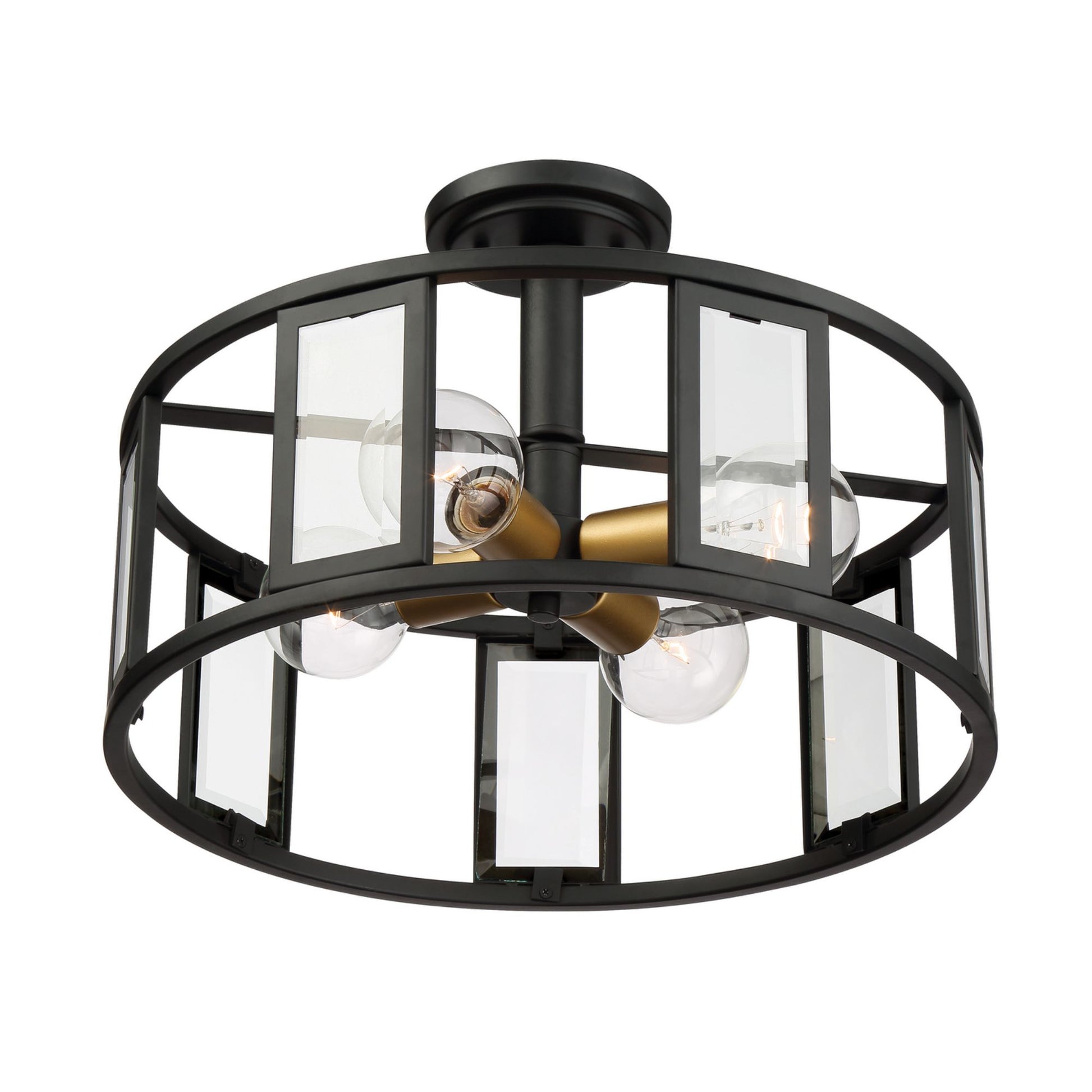 Payne 17" Semi Flush Mount, Bronze finish - Bees Lighting