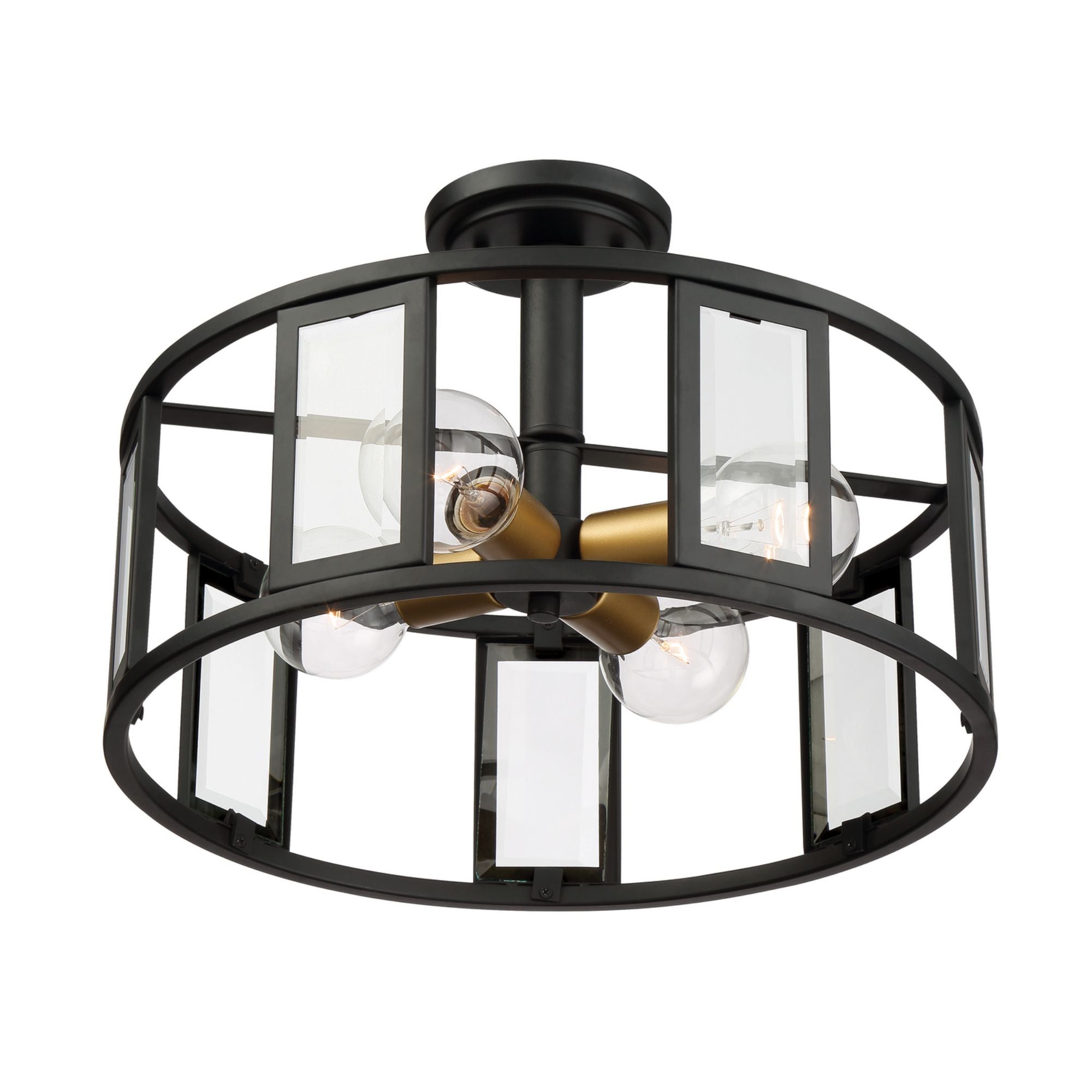Payne 17" Semi Flush Mount, Bronze finish - Bees Lighting