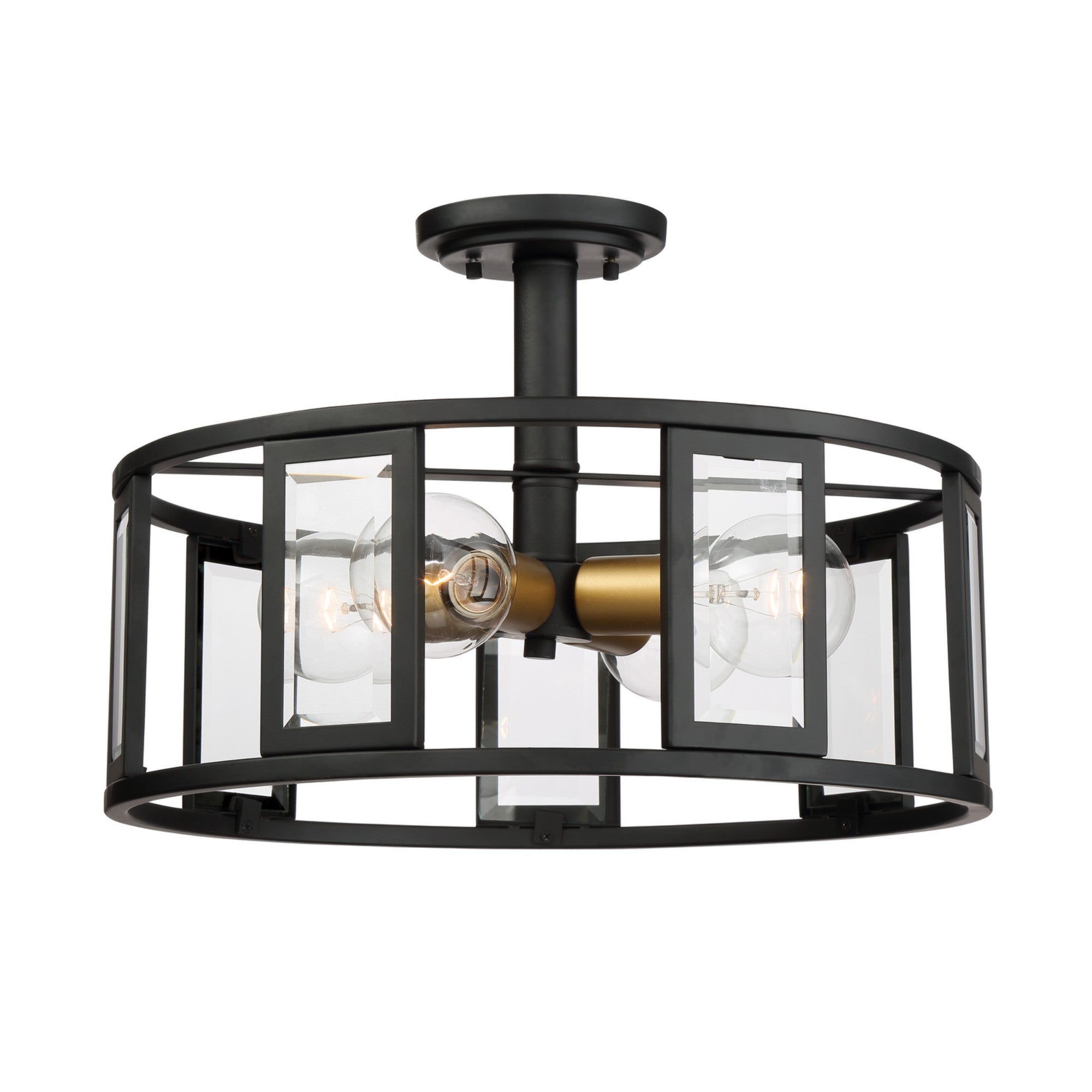 Payne 17" Semi Flush Mount, Bronze finish - Bees Lighting