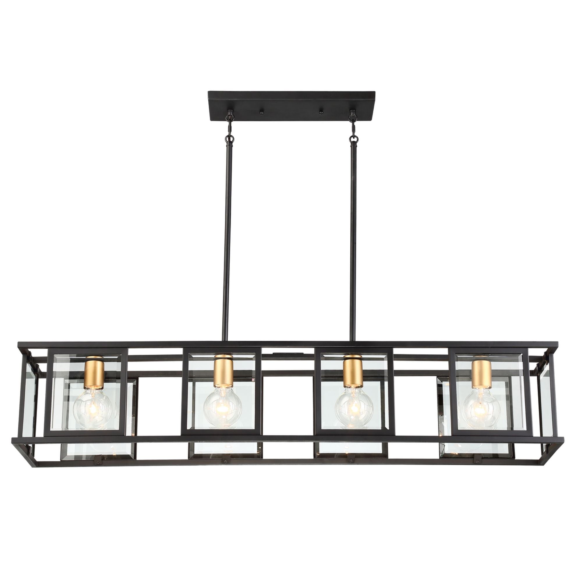 Payne 42" 4 Lights Pendant, Bronze Finish - Bees Lighting