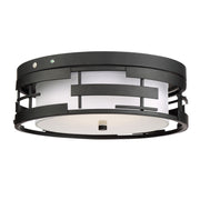 Lansing 16" 3-Light Flush Mount, Midnight Bronze Finish