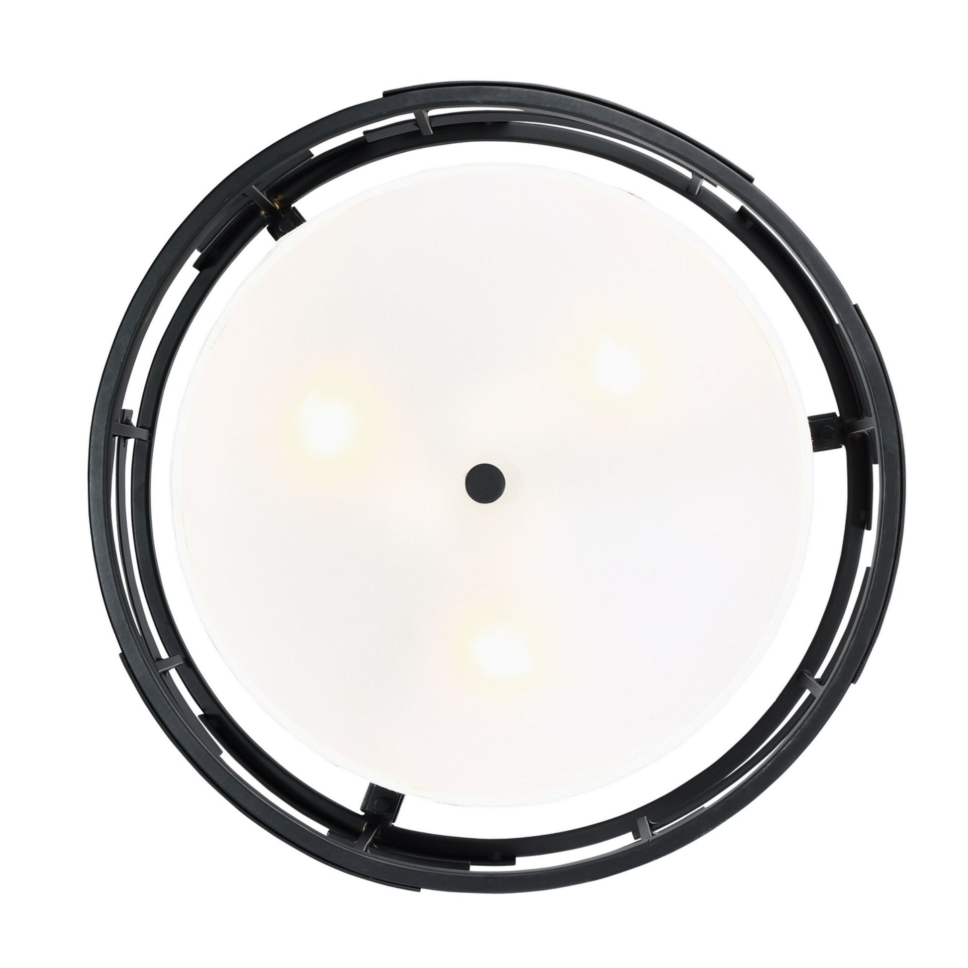 Lansing 16" 3-Light Semi Flush Mount, Midnight Bronze Finish - Bees Lighting