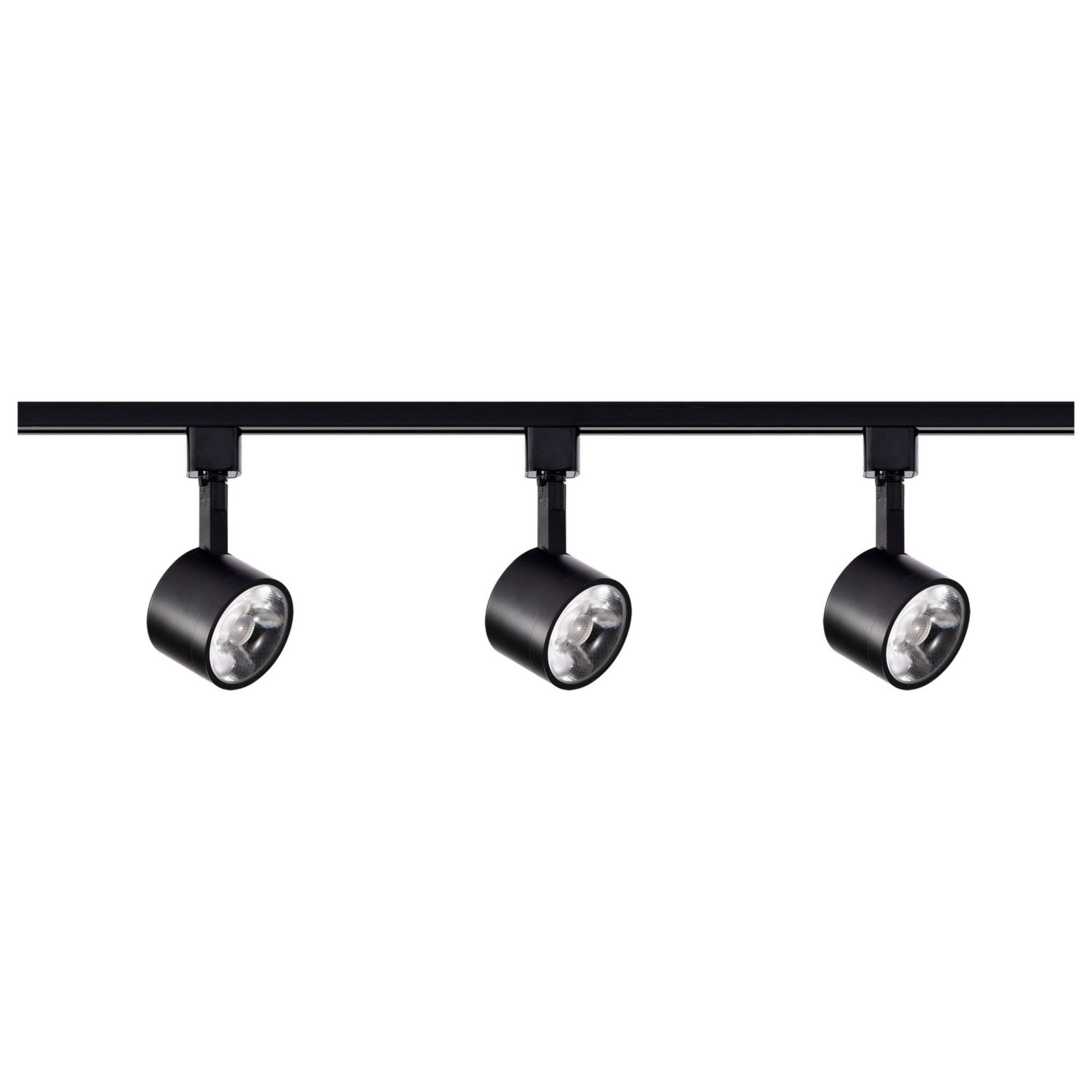 4ft 3 Lights Round LED Track Kit 36W 3000 Lumens 3000K, Halo, 36°, Black - Bees Lighting