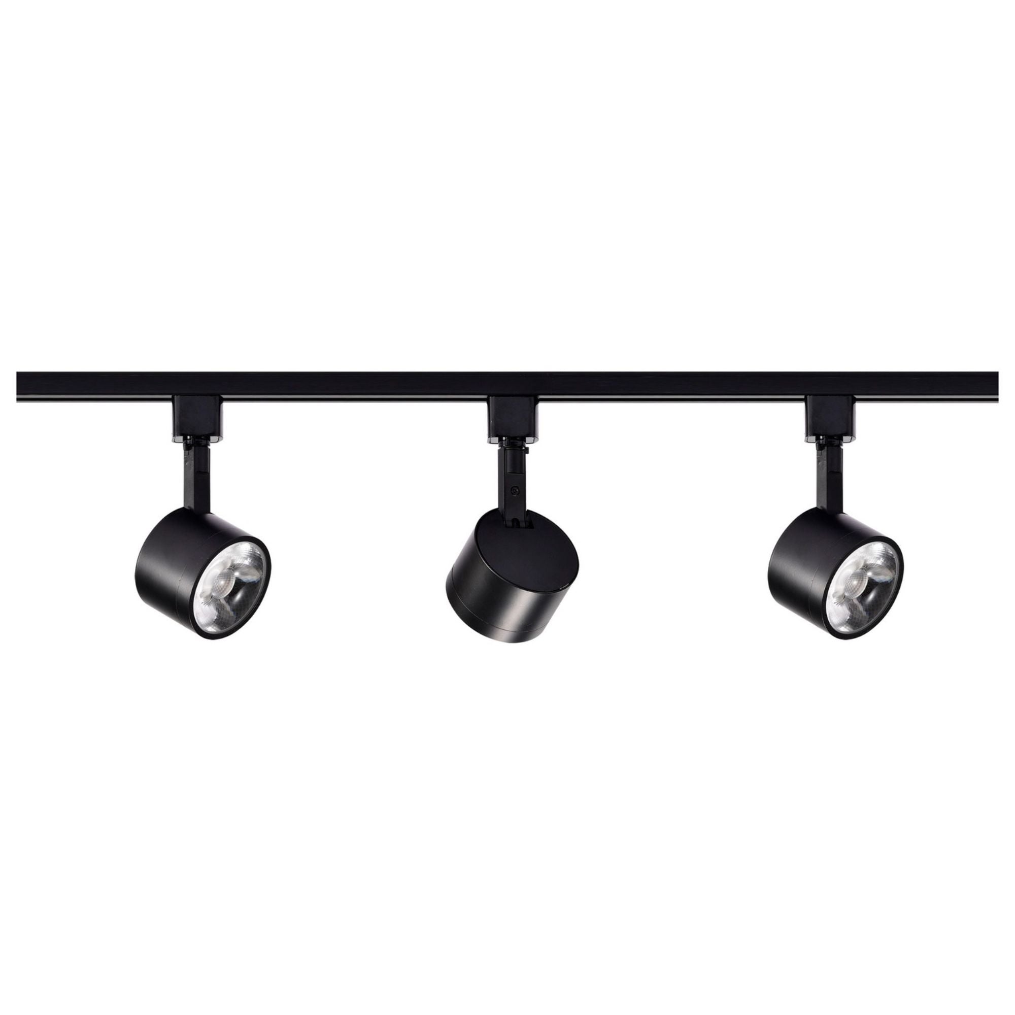 4ft 3 Lights Round LED Track Kit 36W 3000 Lumens 3000K, Halo, 36°, Black - Bees Lighting