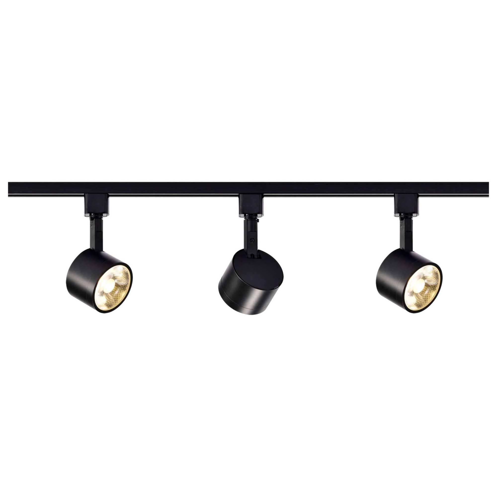 4ft 3 Lights Round LED Track Kit 36W 3000 Lumens 3000K, Halo, 36°, Black - Bees Lighting