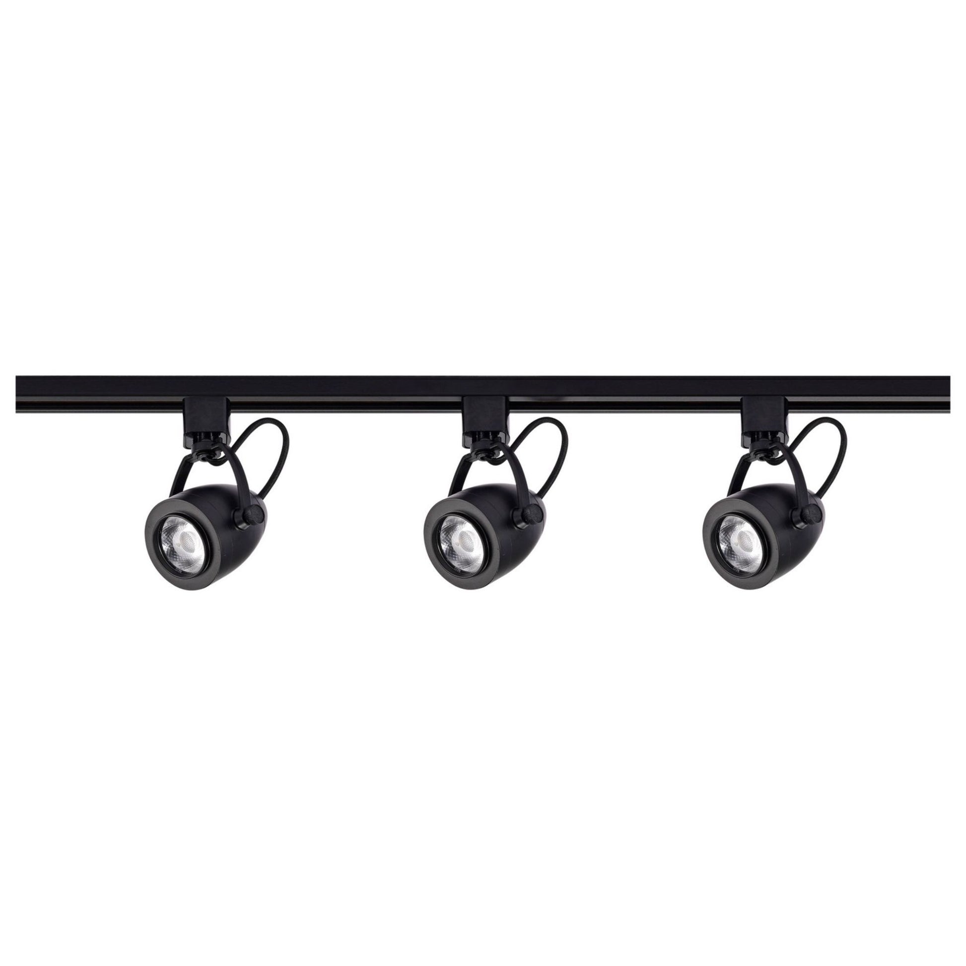 4ft 3 Lights Pinch Back LED Track Kit 36W 3000 Lumens 3000K, Halo, 36°, Black - Bees Lighting