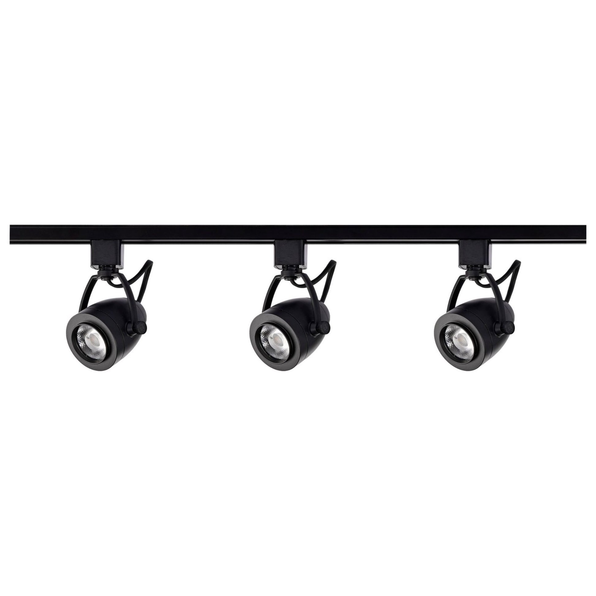 4ft 3 Lights Pinch Back LED Track Kit 36W 3000 Lumens 3000K, Halo, 36°, Black - Bees Lighting