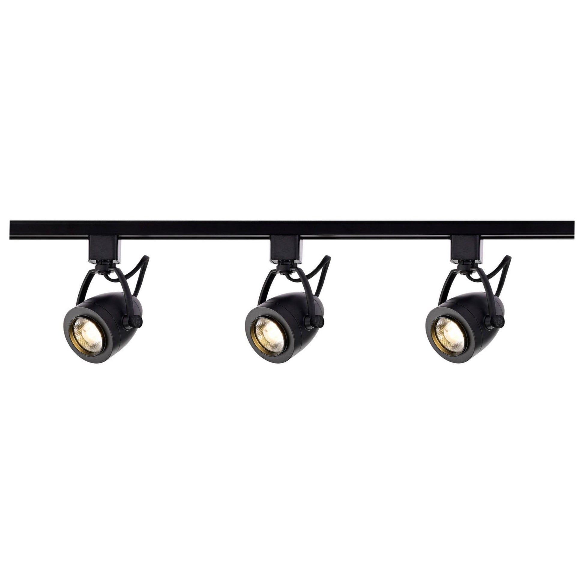 4ft 3 Lights Pinch Back LED Track Kit 36W 3000 Lumens 3000K, Halo, 36°, Black - Bees Lighting