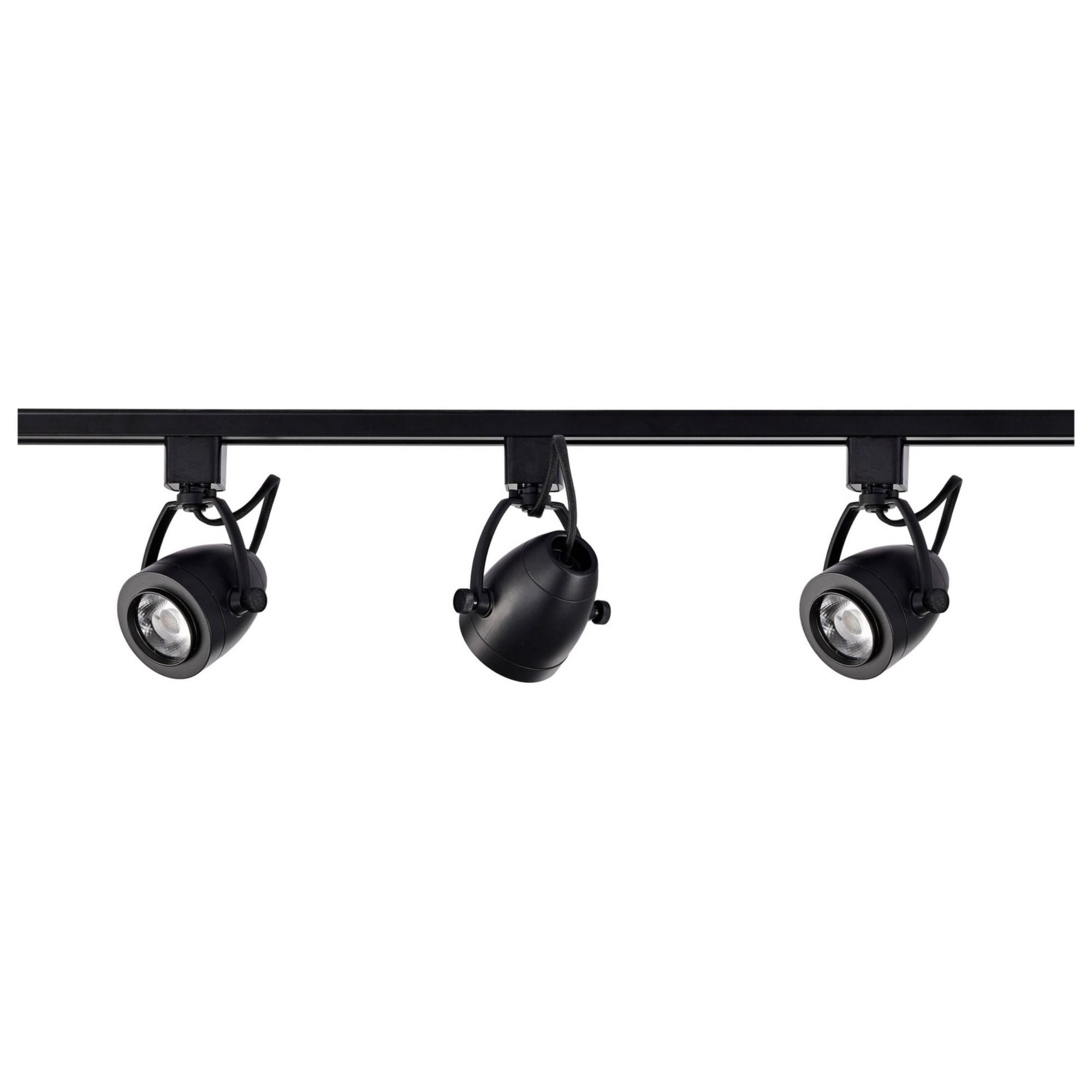 4ft 3 Lights Pinch Back LED Track Kit 36W 3000 Lumens 3000K, Halo, 36°, Black - Bees Lighting