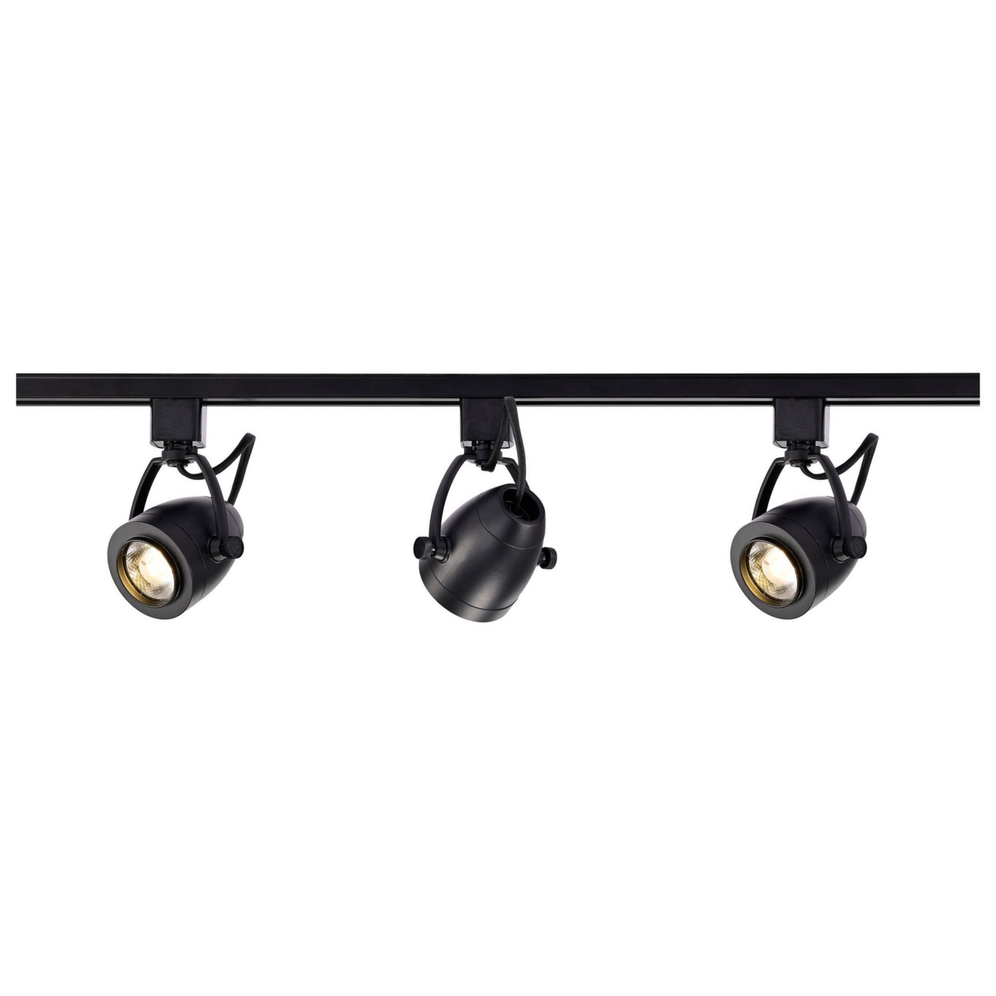 4ft 3 Lights Pinch Back LED Track Kit 36W 3000 Lumens 3000K, Halo, 36°, Black - Bees Lighting
