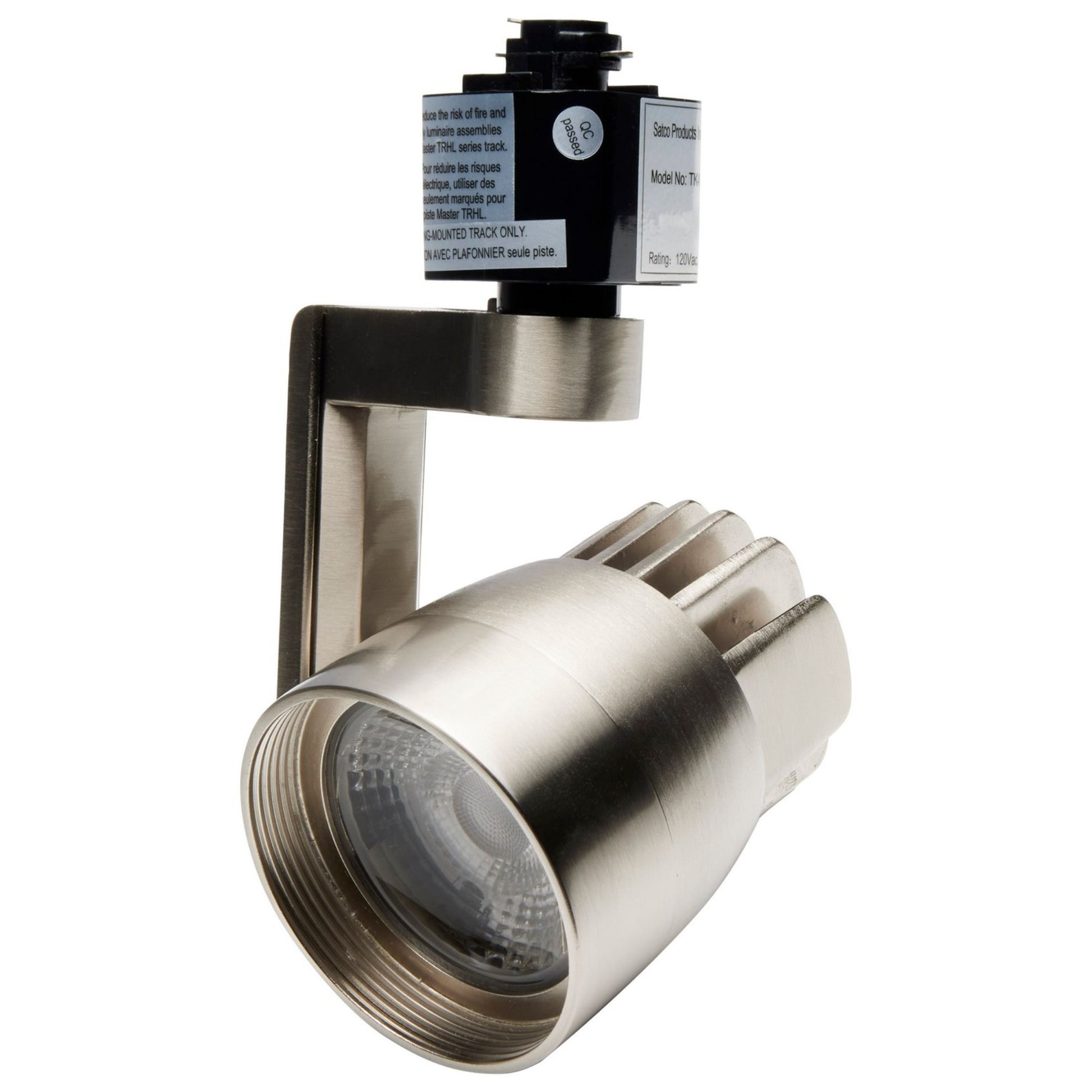4ft 3 Lights Angle Arm LED Track Kit 36W 3000 Lumens 3000K, Halo, 36°, Nickel - Bees Lighting