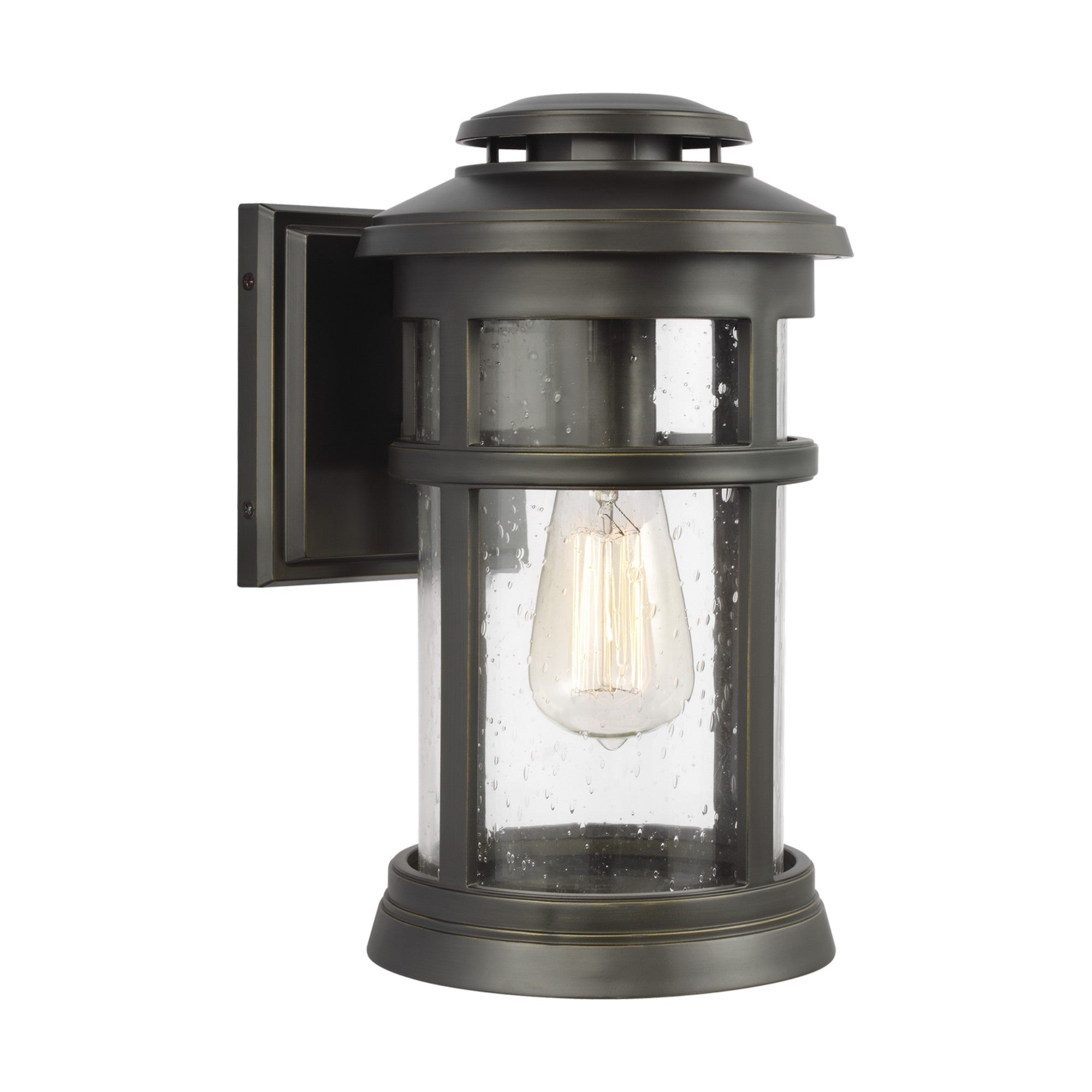 Newport 13" Small Wall Lantern, Antique Bronze Finish - Bees Lighting