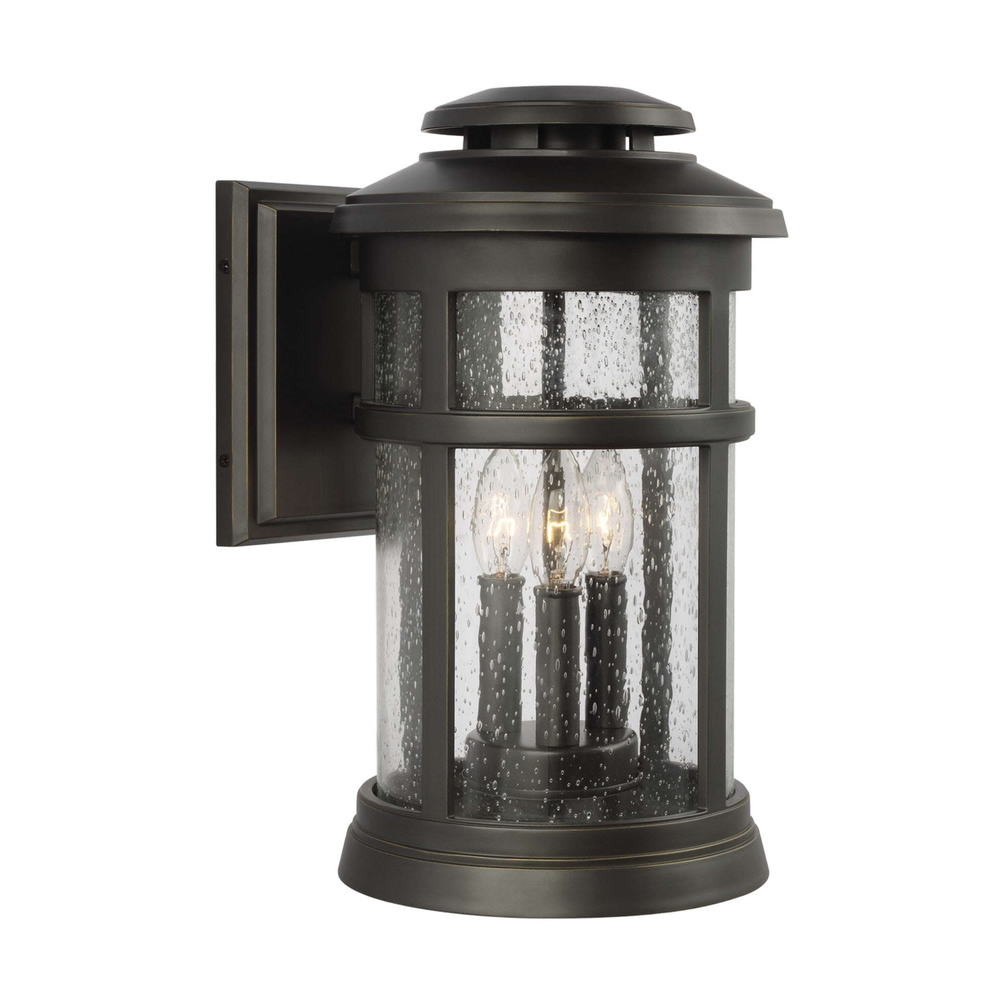 Newport 16" Medium Wall Lantern, Antique Bronze Finish - Bees Lighting