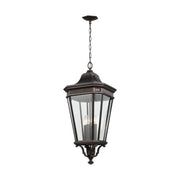 Cotswold Lane 14" 4-Light Large Pendant, Grecian Bronze Finish with Clear Glass - Bees Lighting