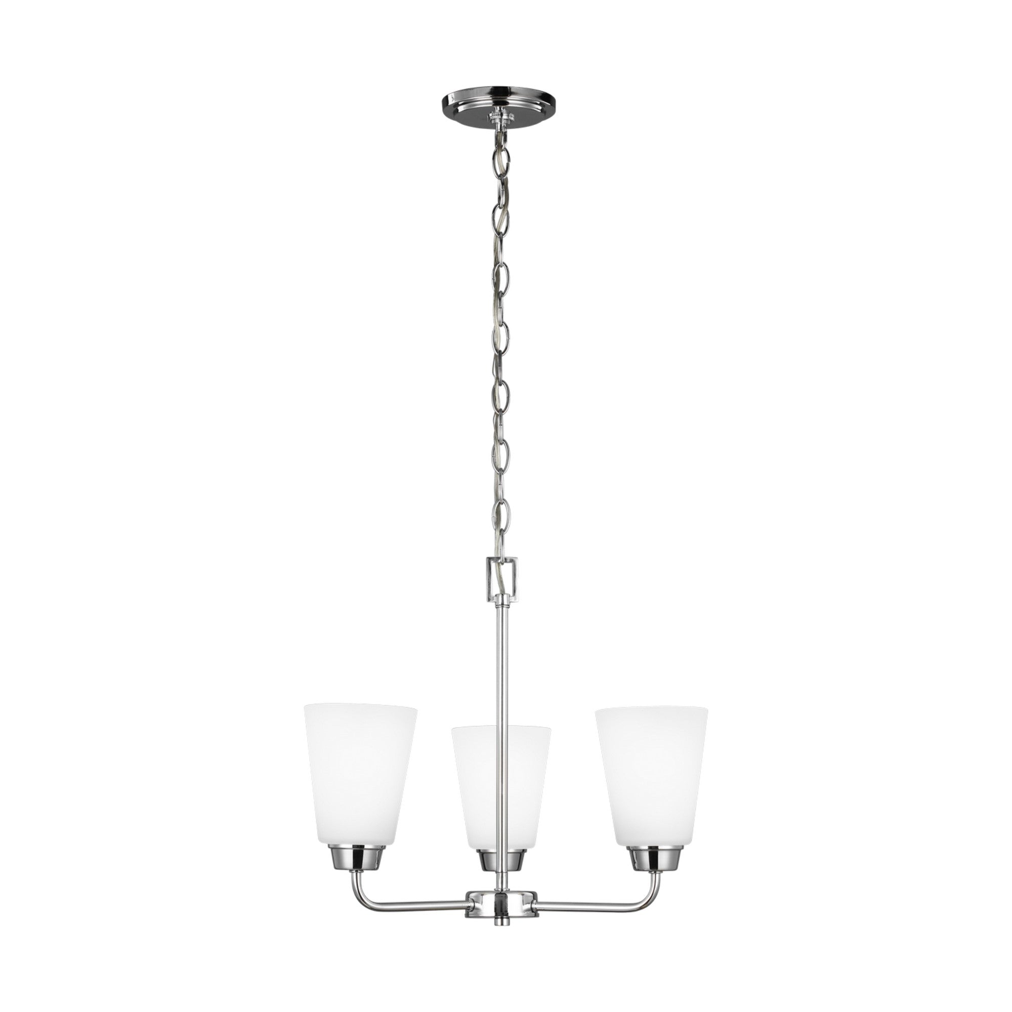 Kerrville 18" 3-Light Chandelier, Chrome Finish - Bees Lighting
