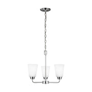 Kerrville 18" 3-Light LED Chandelier, Chrome Finish - Bees Lighting