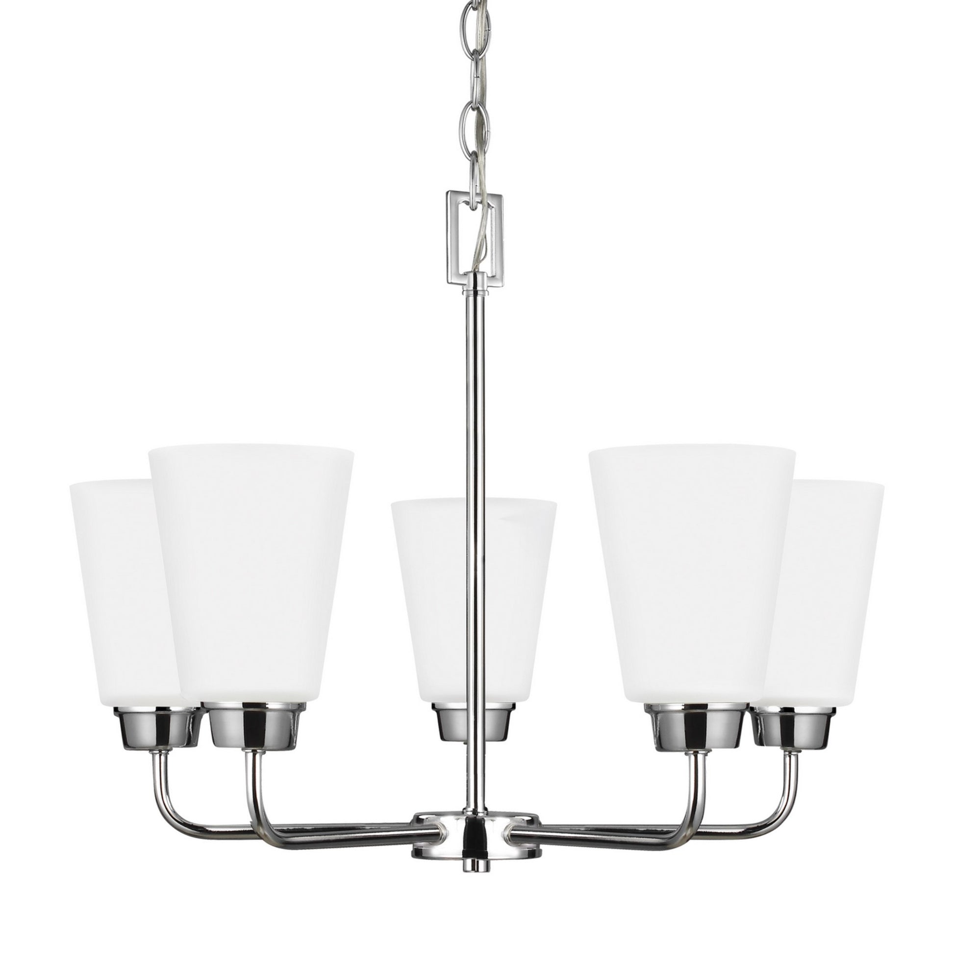 Kerrville 20" 5-Light Chandelier, Chrome Finish - Bees Lighting