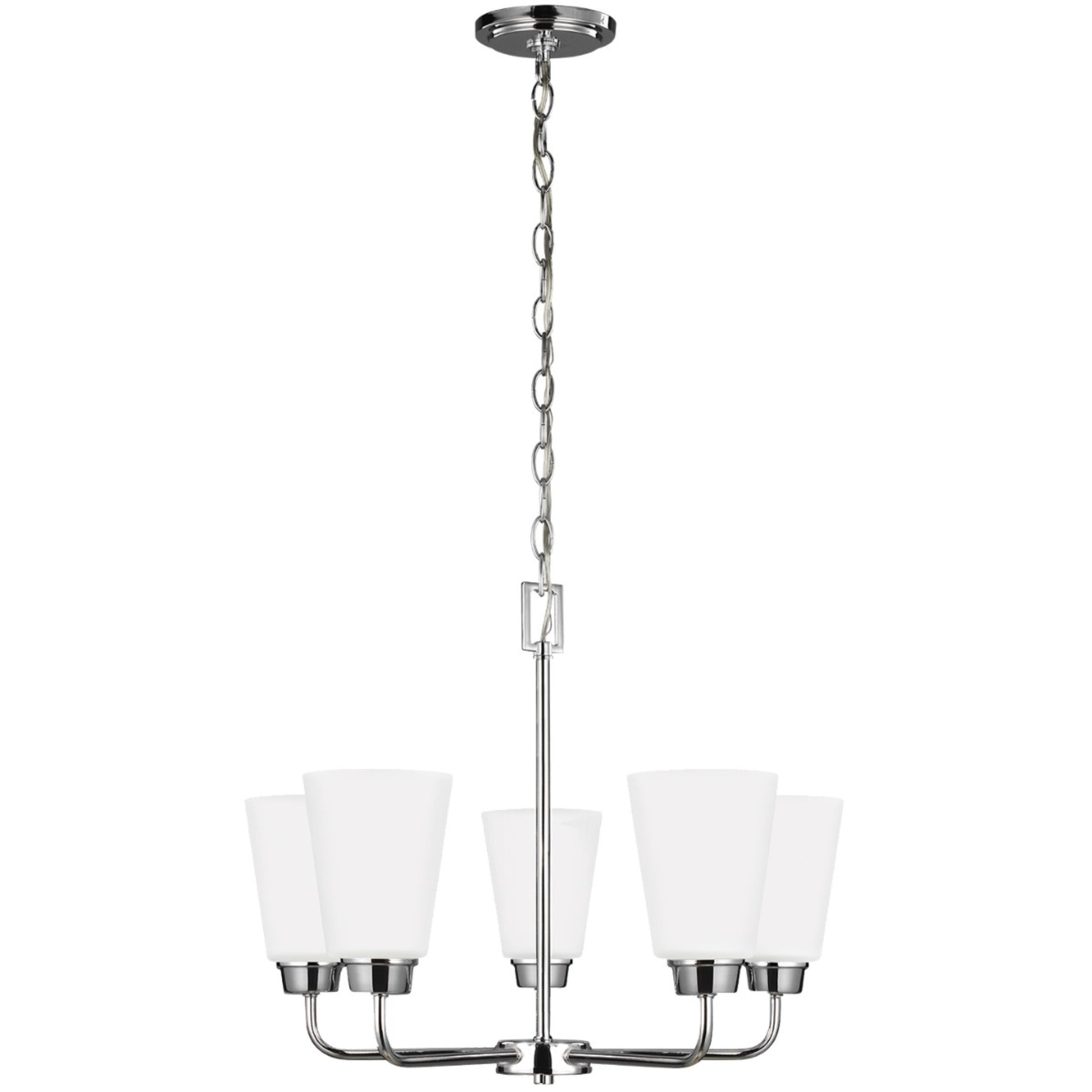 Kerrville 20" 5-Light Chandelier, Chrome Finish - Bees Lighting