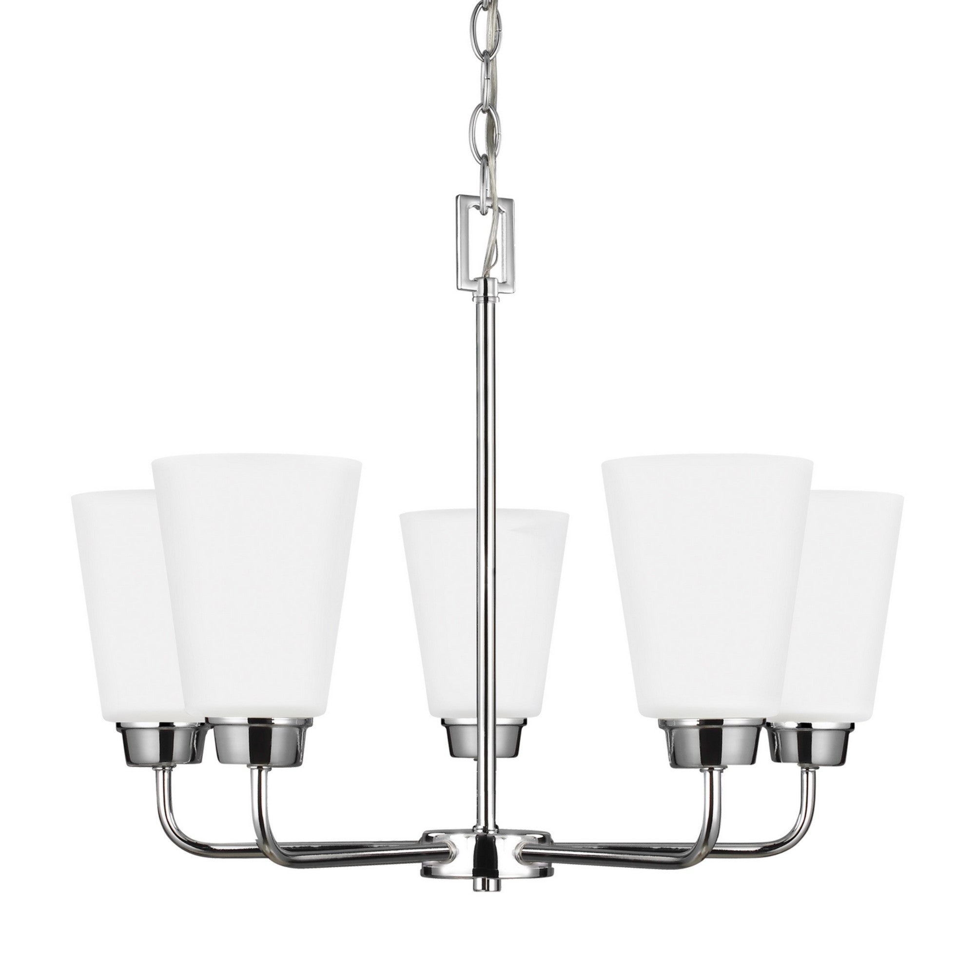 Kerrville 20" 5-Light LED Chandelier, Chrome Finish - Bees Lighting