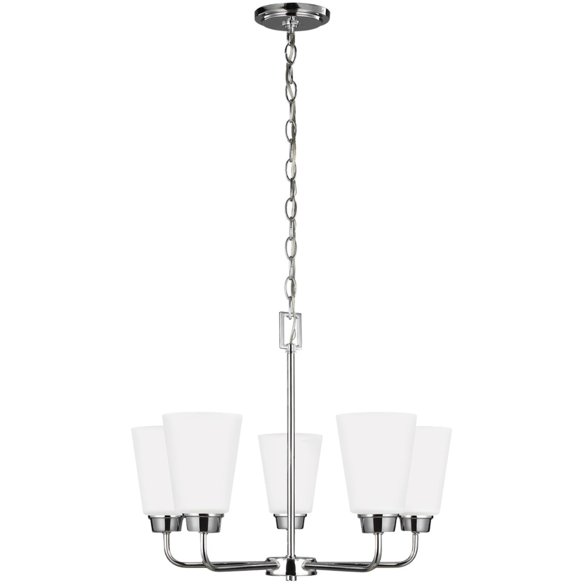 Kerrville 20" 5-Light LED Chandelier, Chrome Finish - Bees Lighting