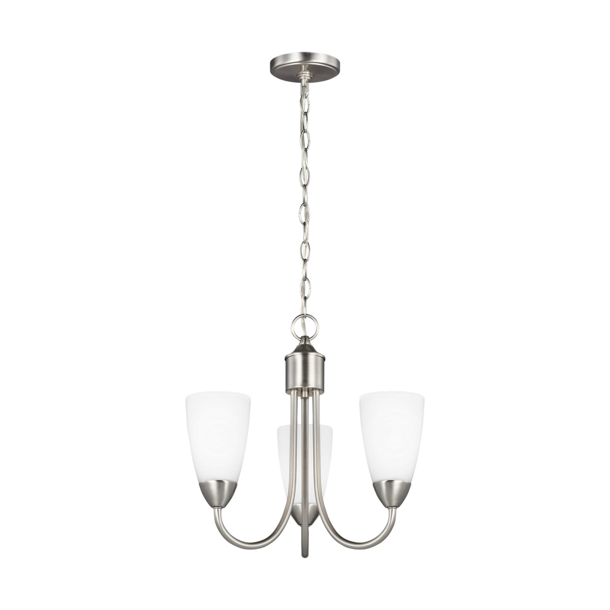 Seville 17" 3-Light Chandelier, Brushed Nickel Finish - Bees Lighting