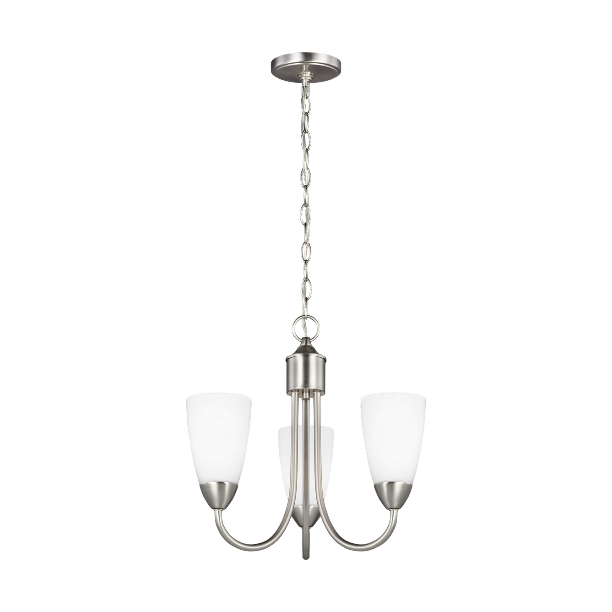 Seville 17" 3-Light Chandelier, Brushed Nickel Finish - Bees Lighting