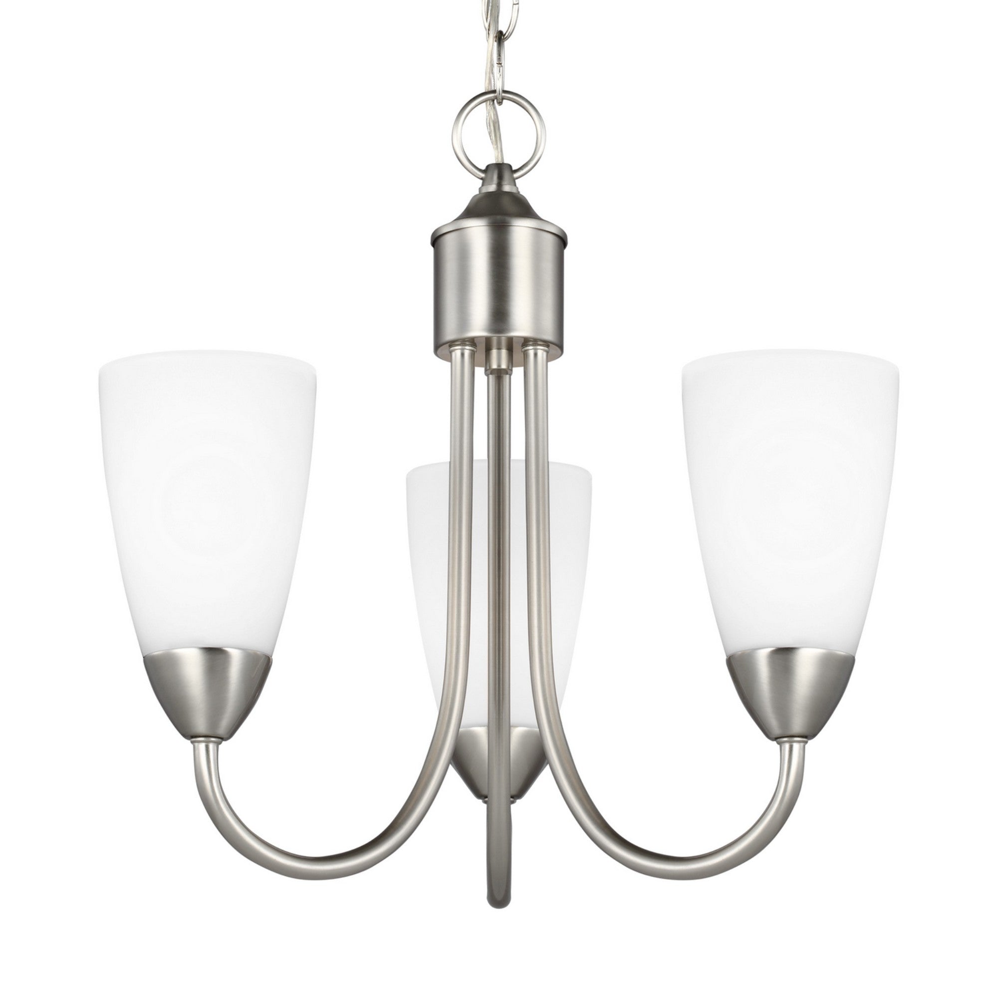 Seville 17" 3-Light LED Chandelier, Brushed Nickel Finish - Bees Lighting