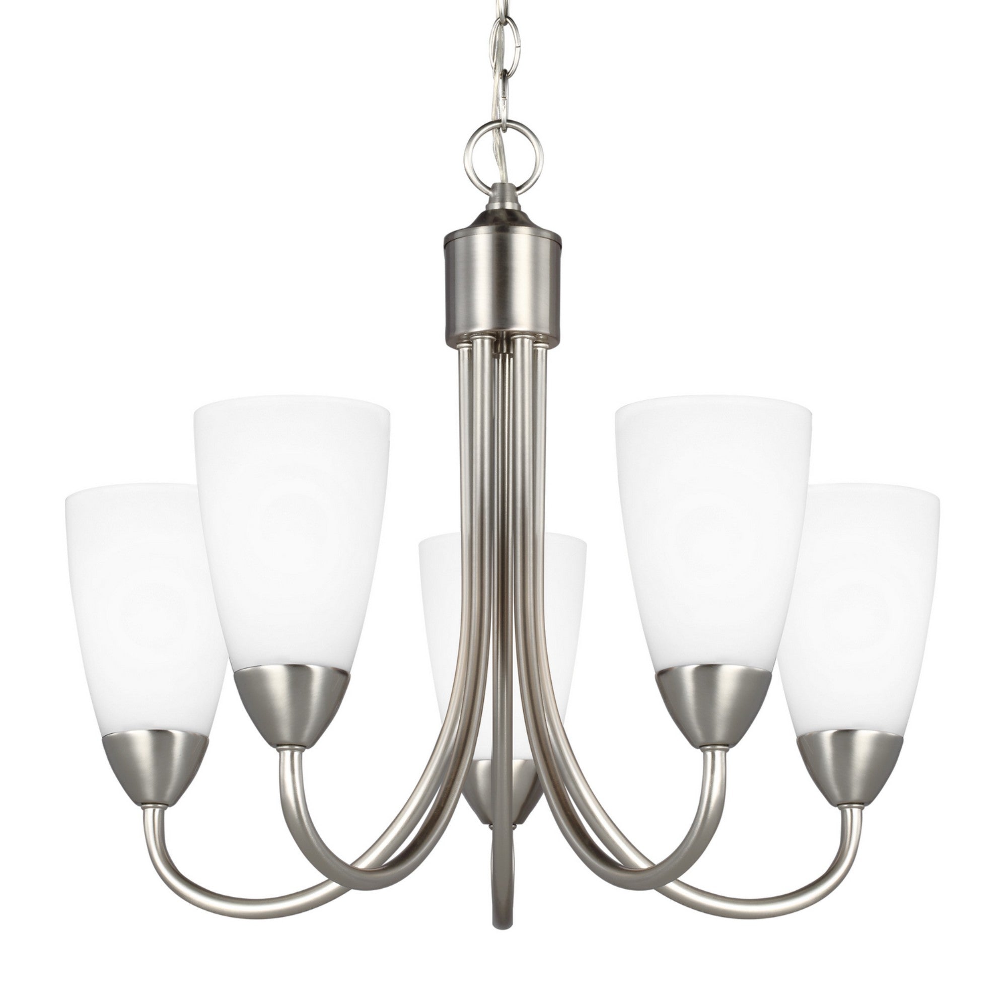 Seville 21" 5-Light Chandelier, Brushed Nickel Finish - Bees Lighting